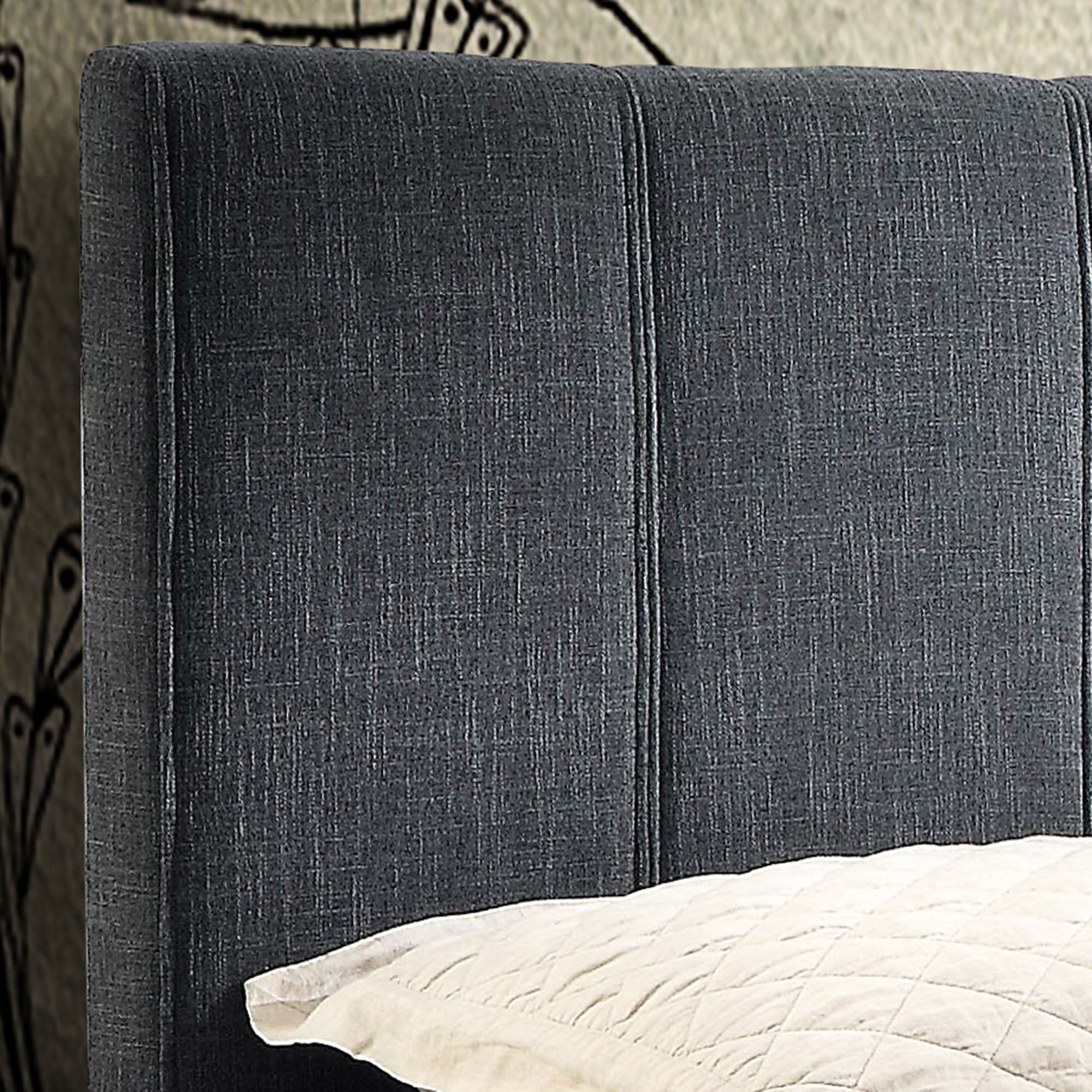 Lit plateforme King Rimo 78" gris
