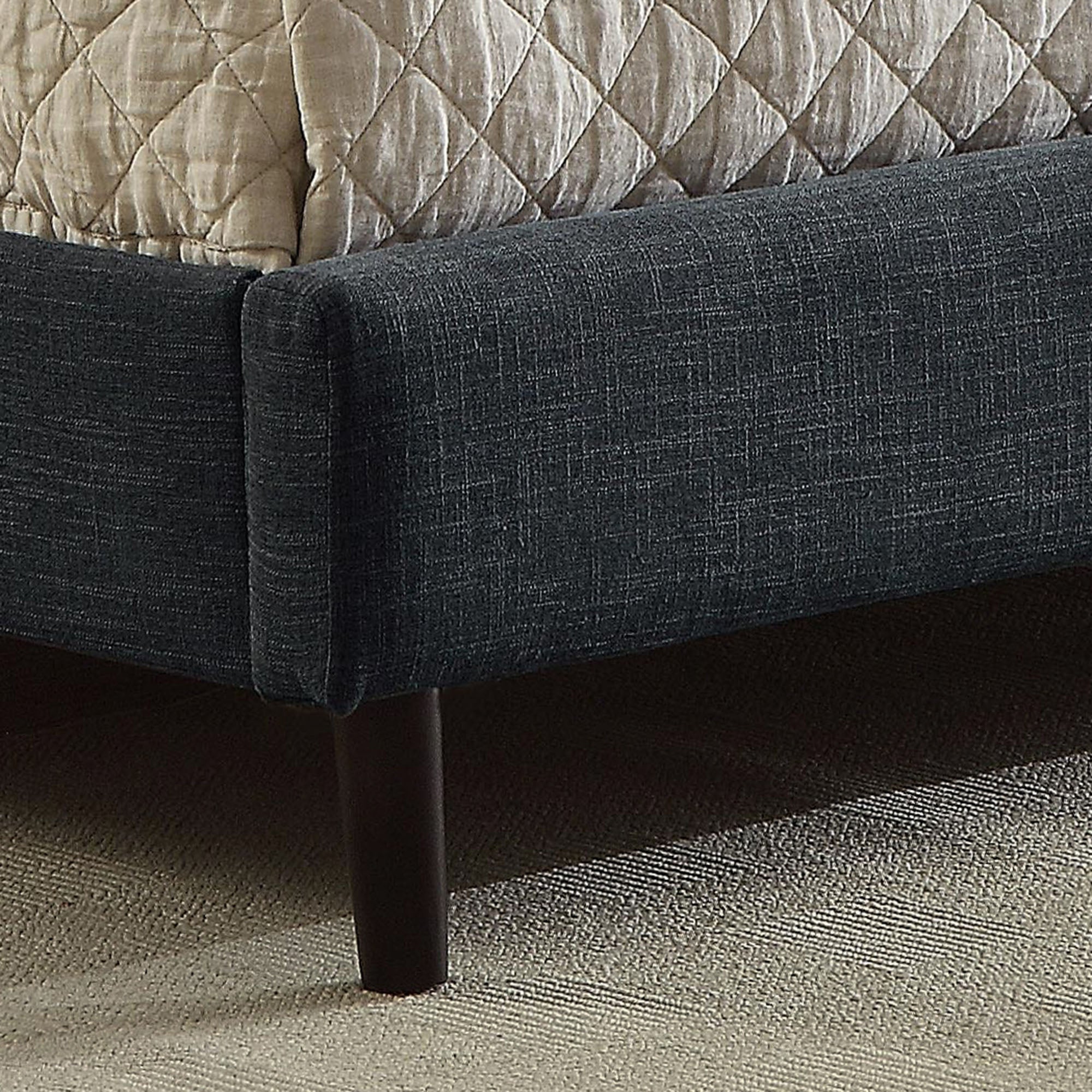 Lit plateforme King Rimo 78" gris