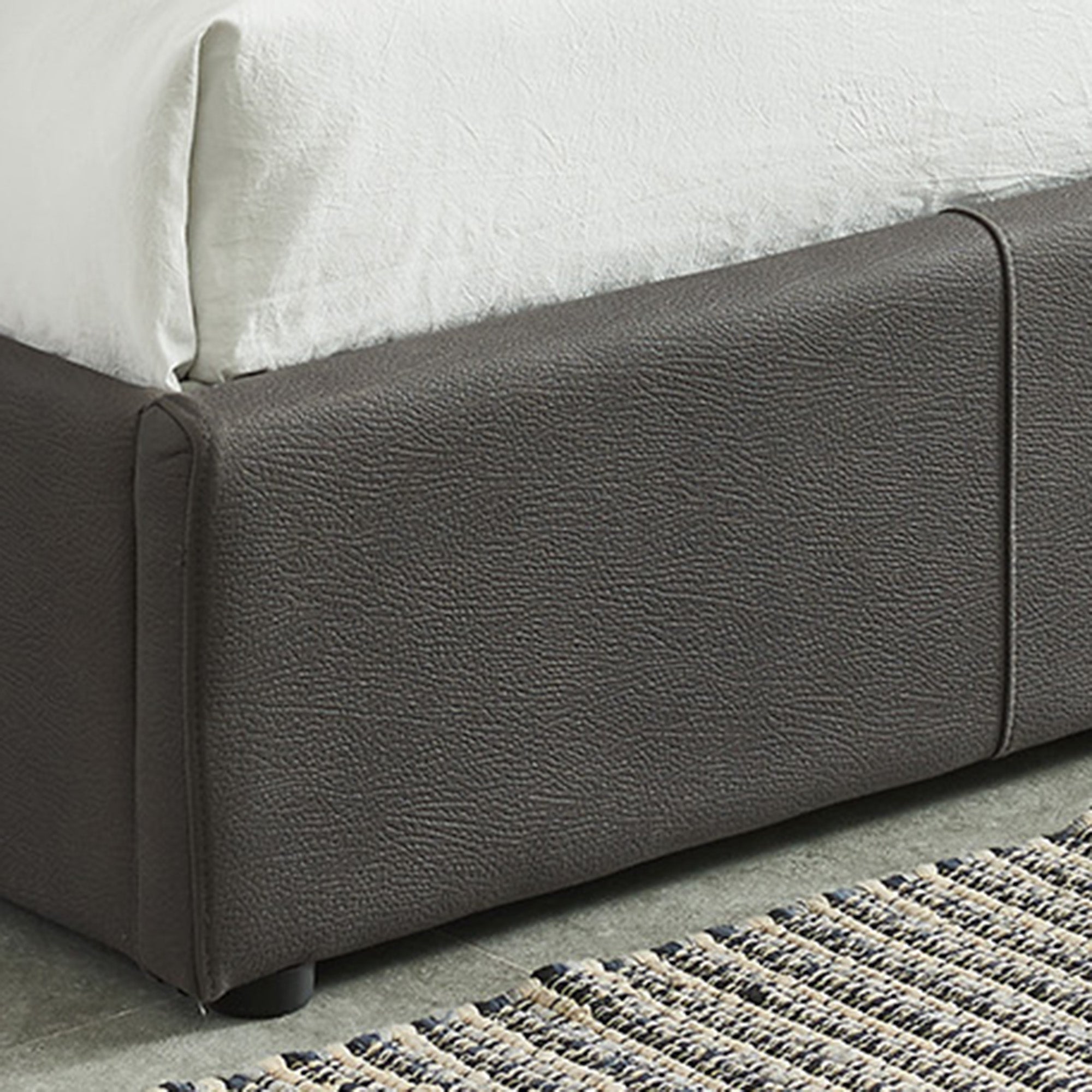 Lit plateforme King Extara 78" avec rangement, gris