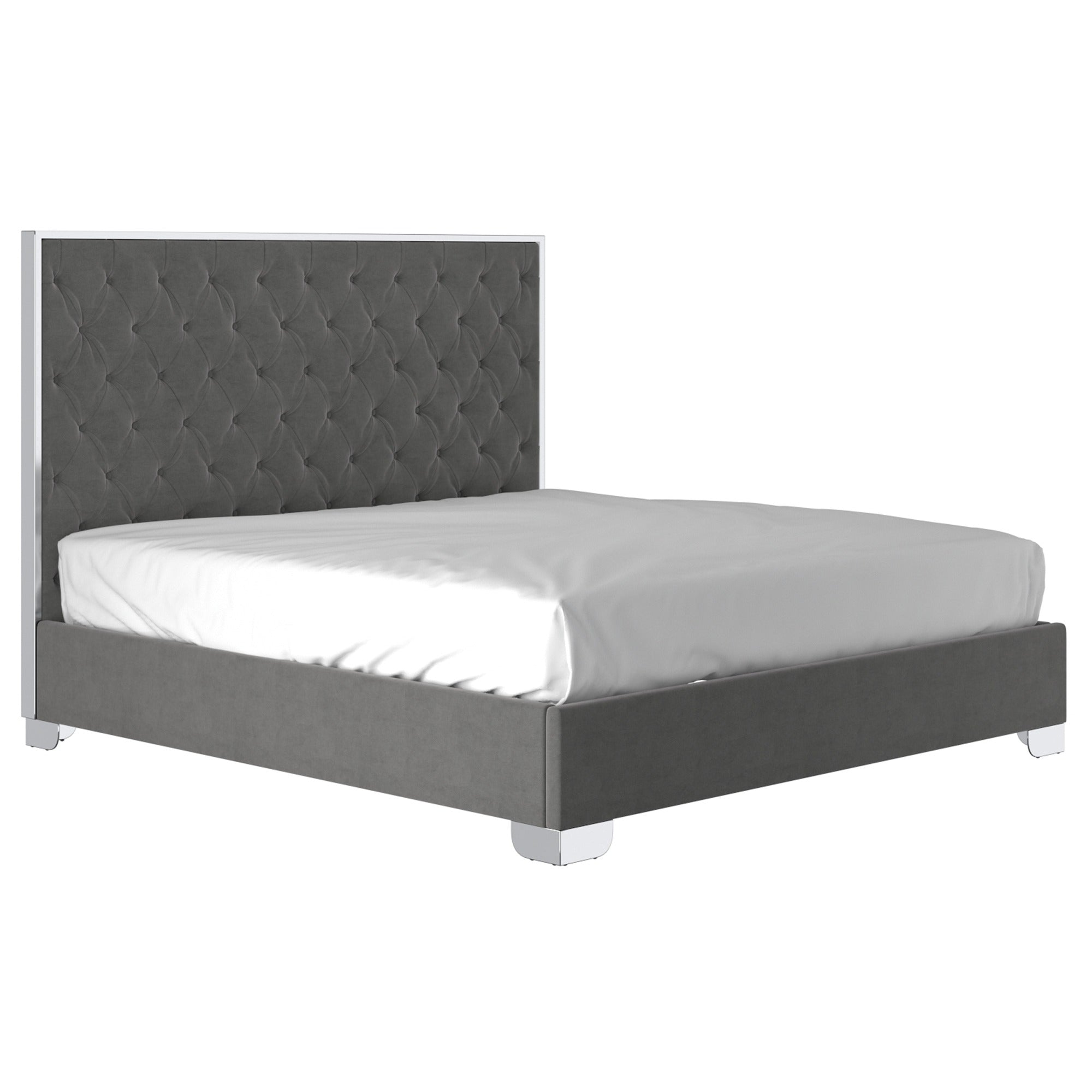 Lucille 78" King Bed in Black and Gold