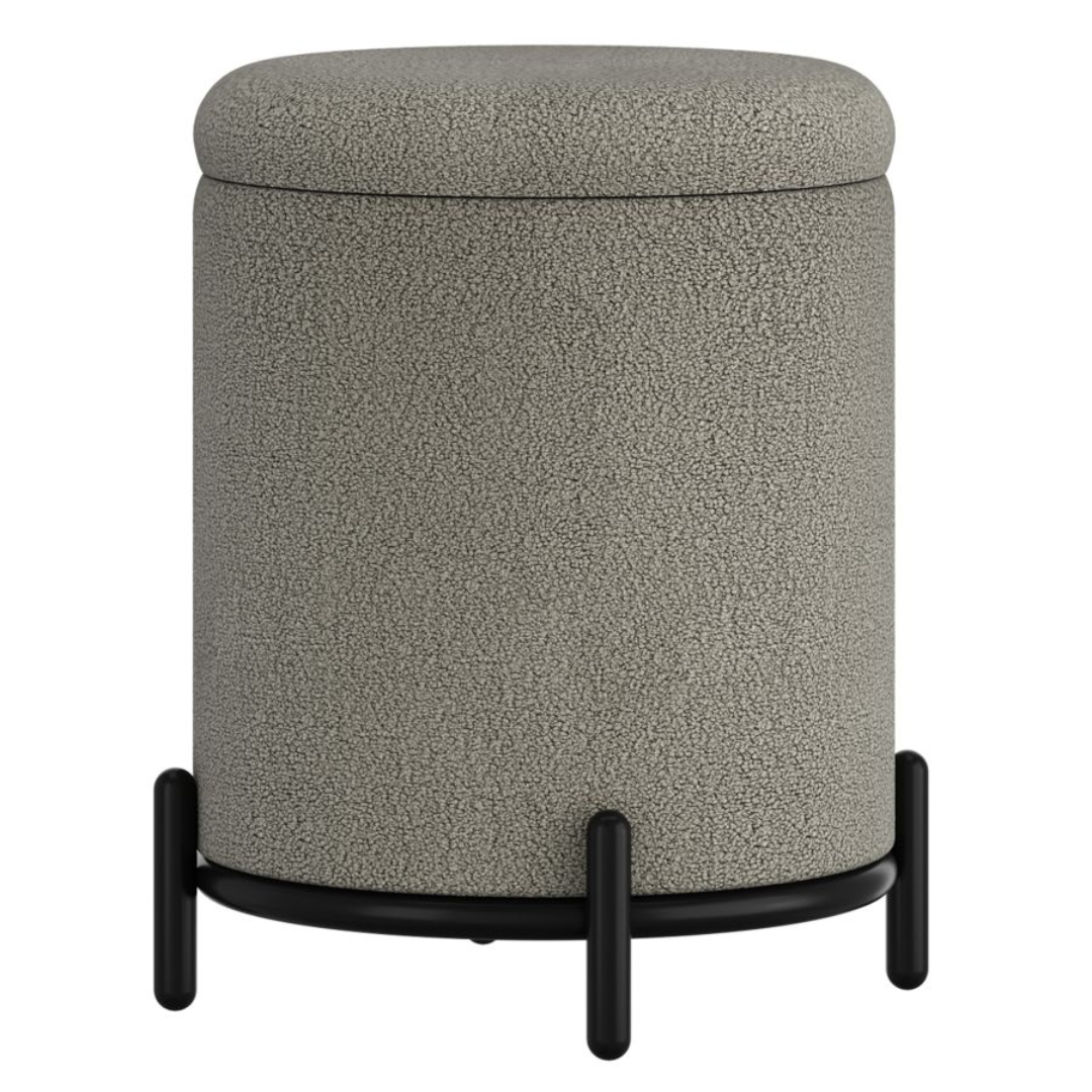 Pouf de rangement à roulettes