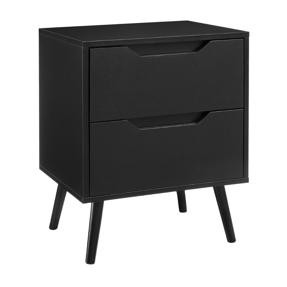 TABLE D'APPOINT - 24"H / TABLE D'APPOINT BLANCHE AVEC 2 TIROIRS