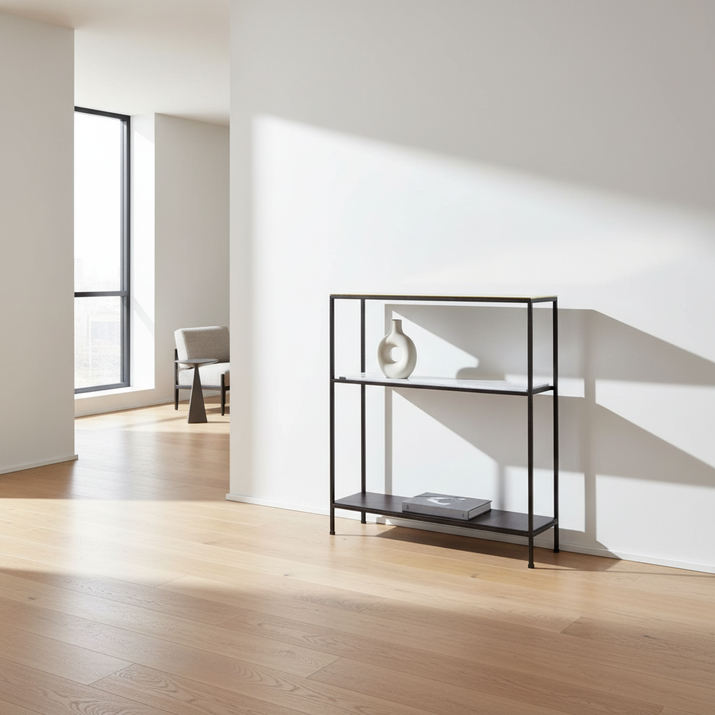 Izzy Console Table in Antique Gold and Black