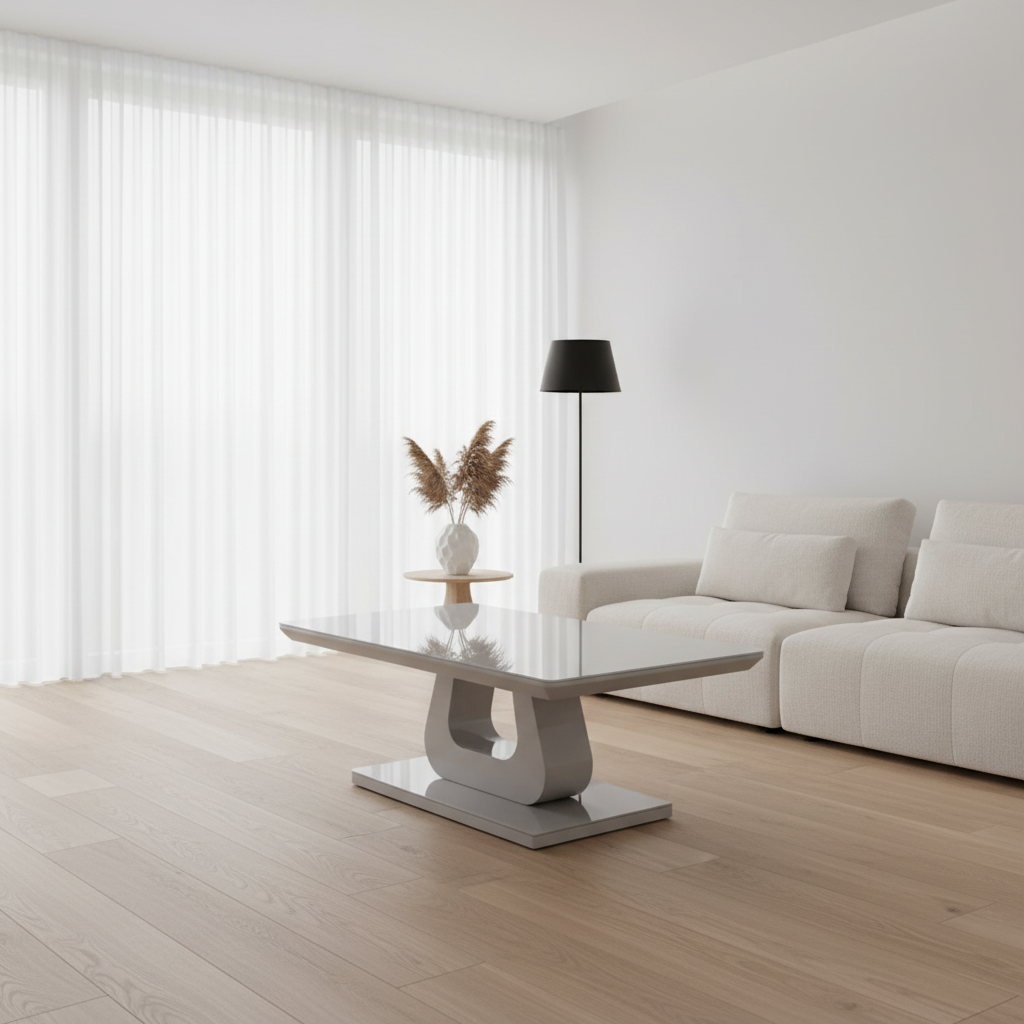 Corvus Rectangular Coffee Table in Warm Grey