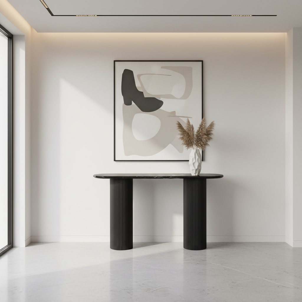 Table console Jilsa en noir