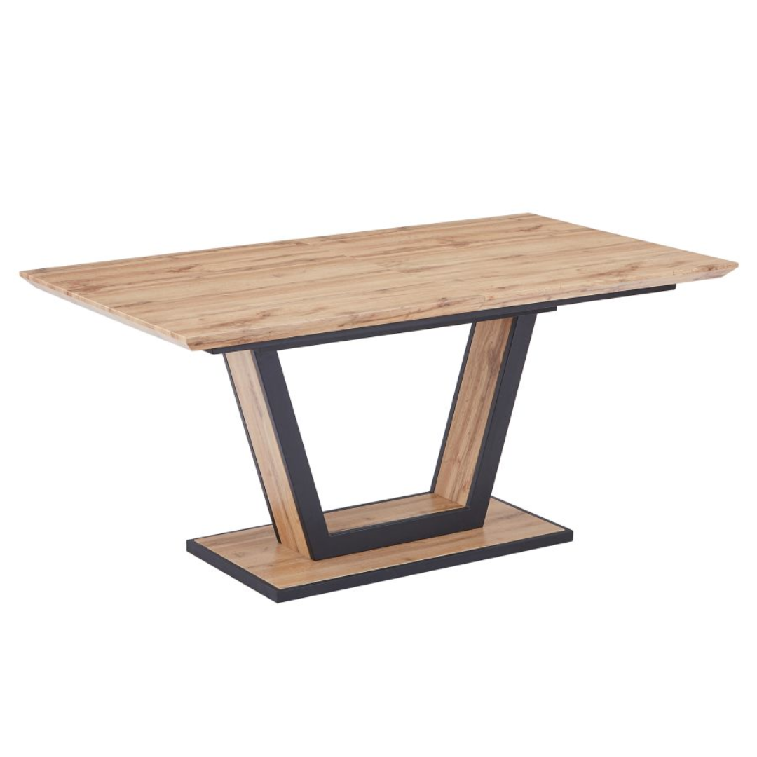 Forna Dining Table W/extension In Natural And Black