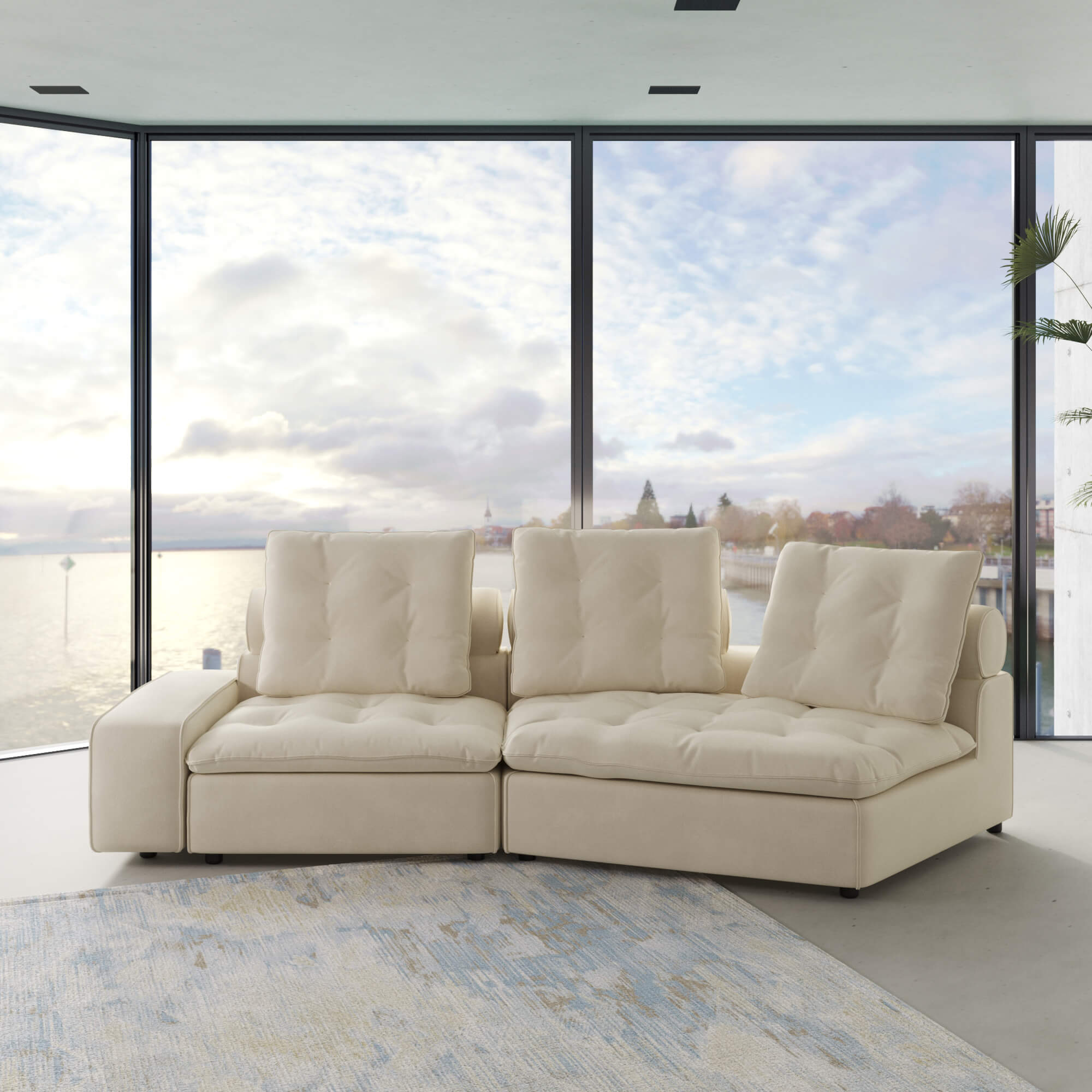 Sky Cloud Deluxe Adjustable Sectional Sofa