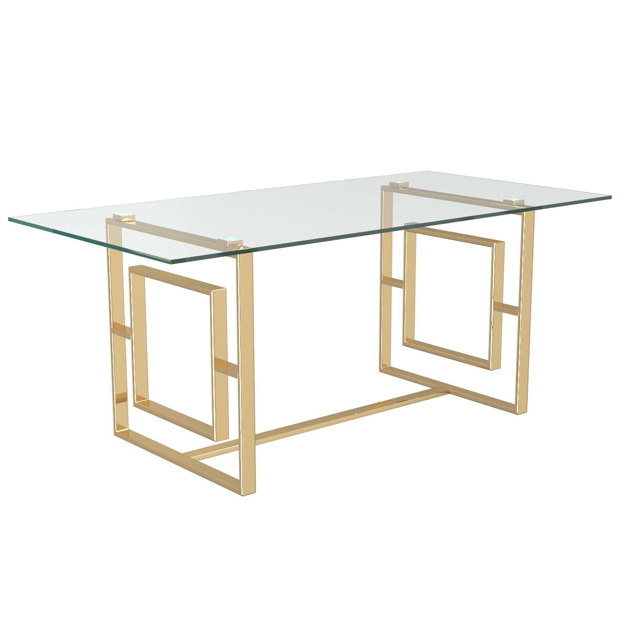 Eros Rectangular Dining Table in Silver