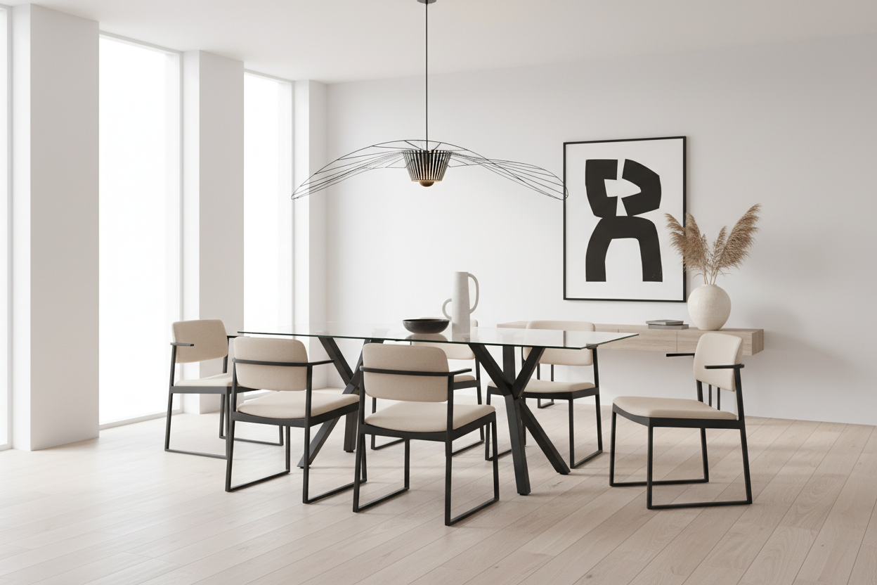 Stark Rectangular Dining Table in Black