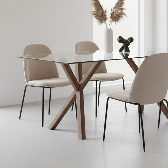 Stark Rectangular Dining Table in Black