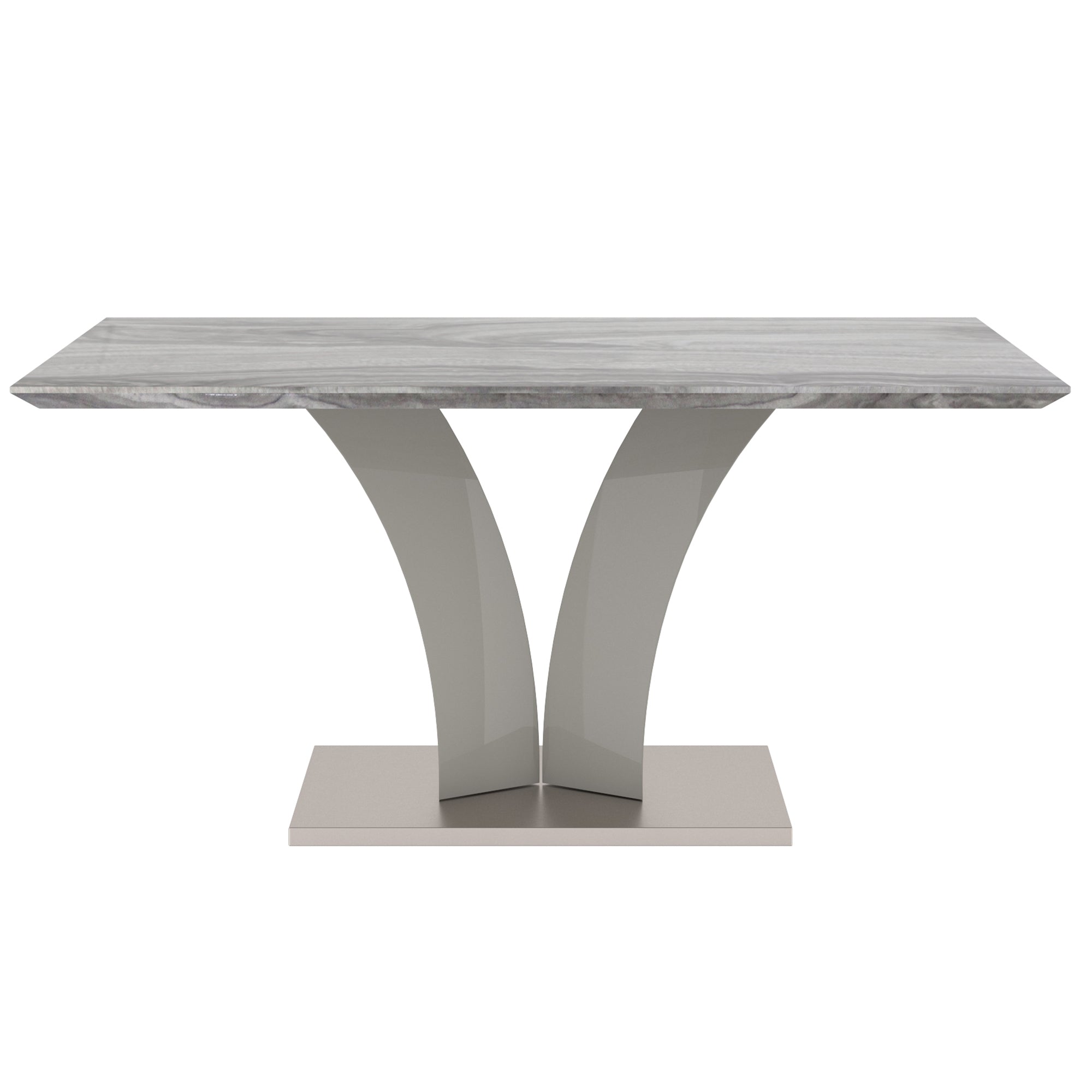 Table à manger rectangulaire Napoli gris clair
