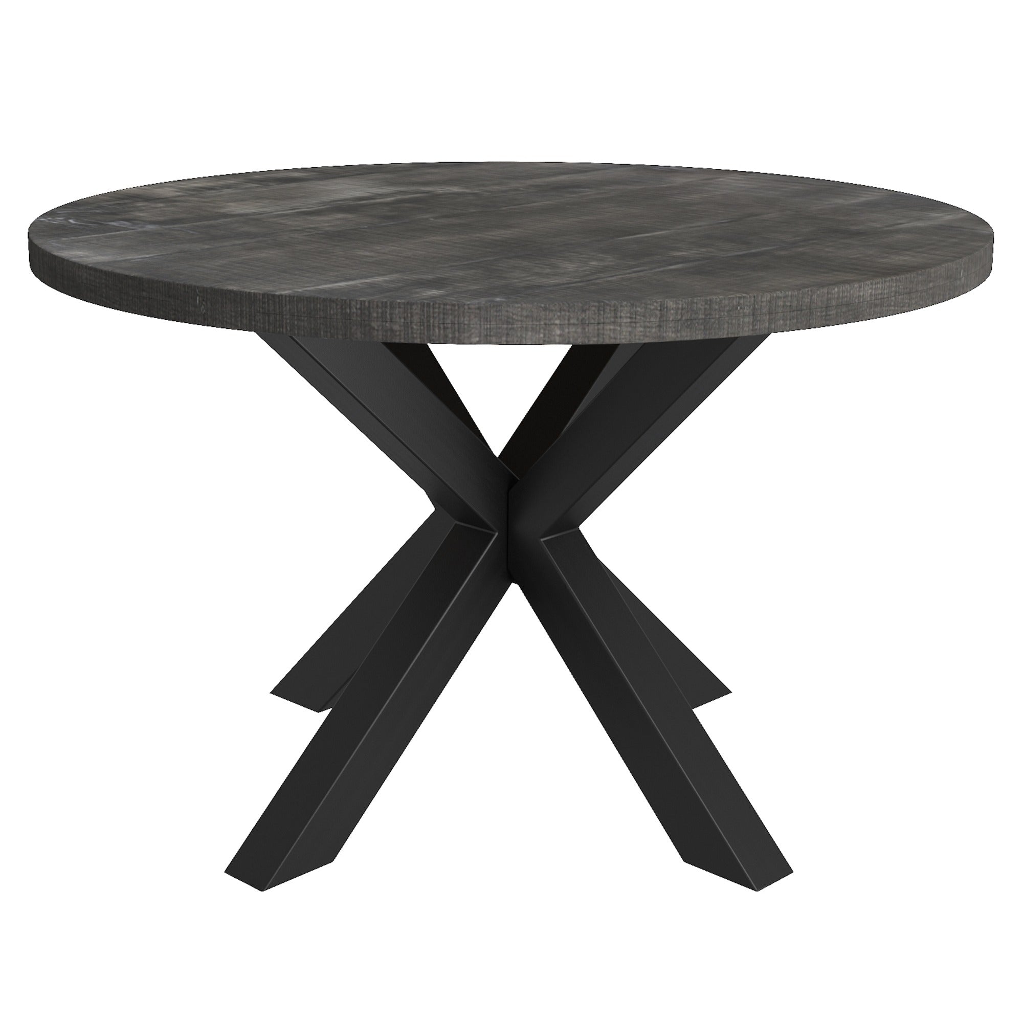 Arhan Round Dining Table in Natural and Black