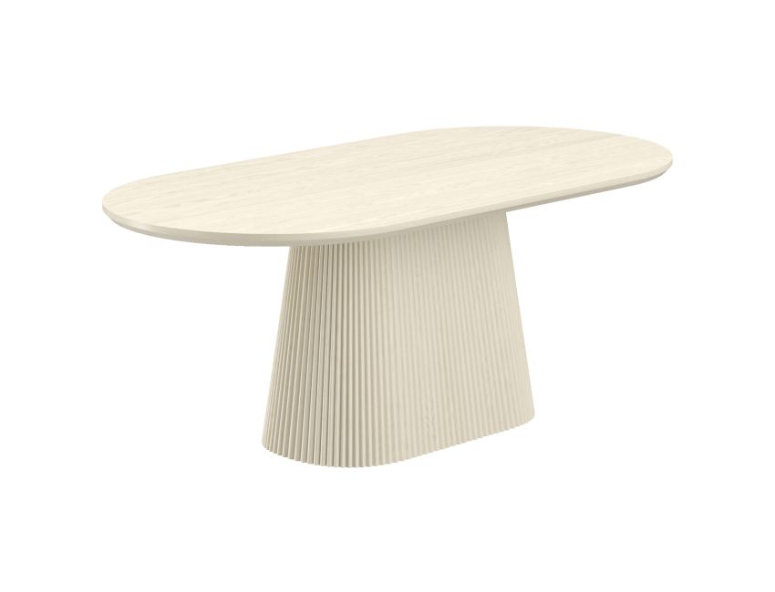 Tovas Oval Dining Table in Ivory