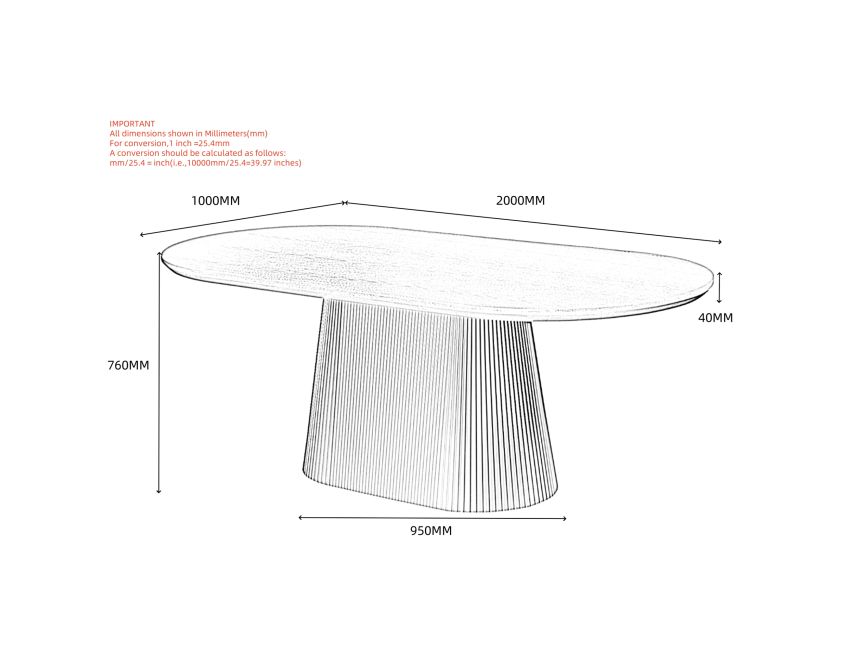 Tovas Oval Dining Table in Ivory