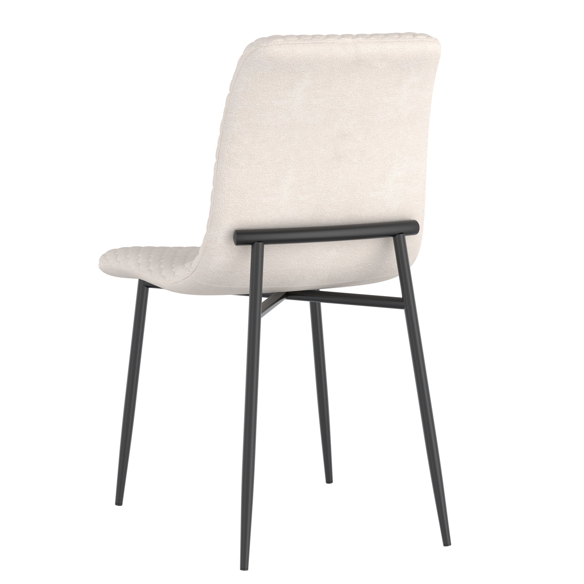 Chaises de salle à manger Brixx, lot de 2, en tissu beige et noir