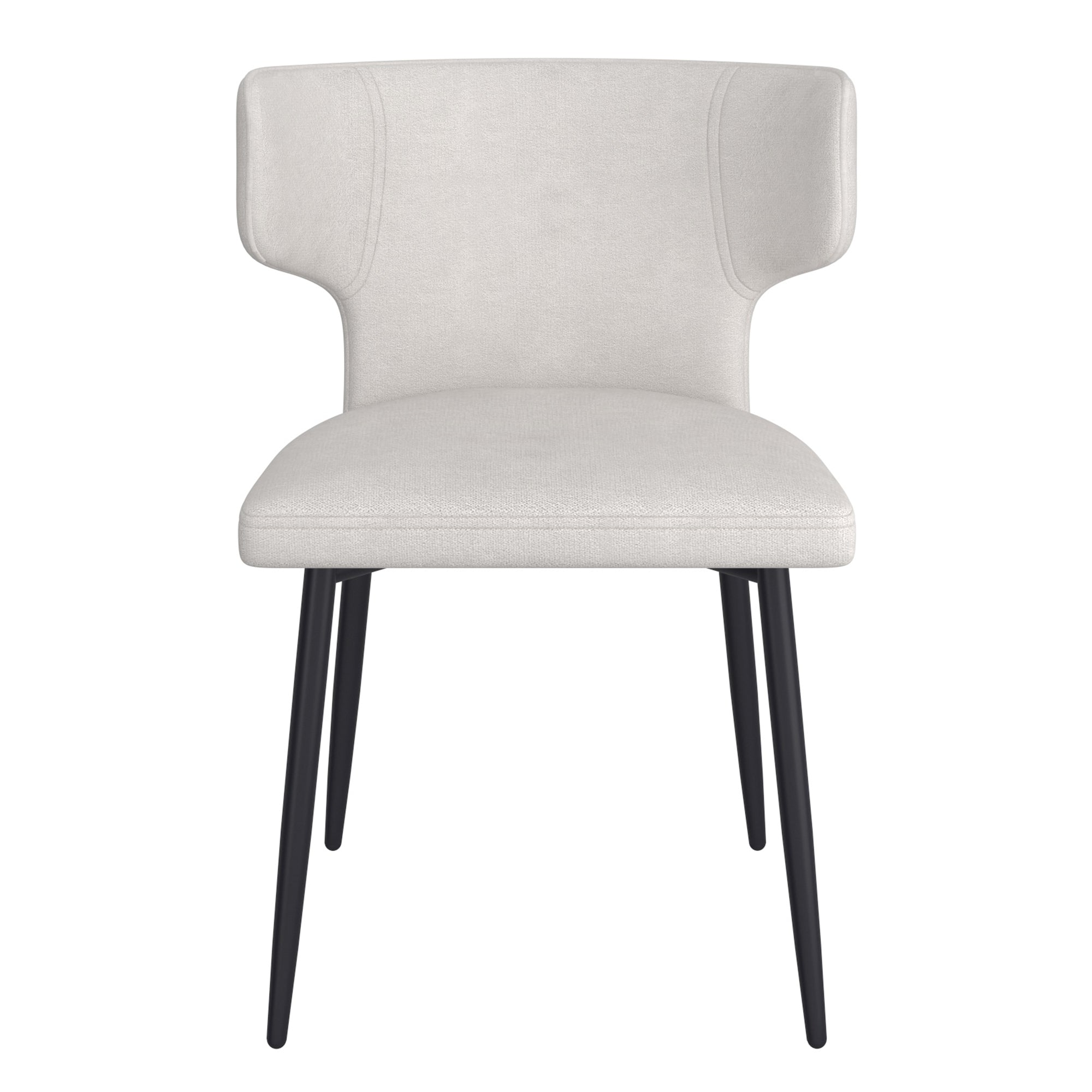Chaises de salle à manger Olis, lot de 2, en tissu beige et noir