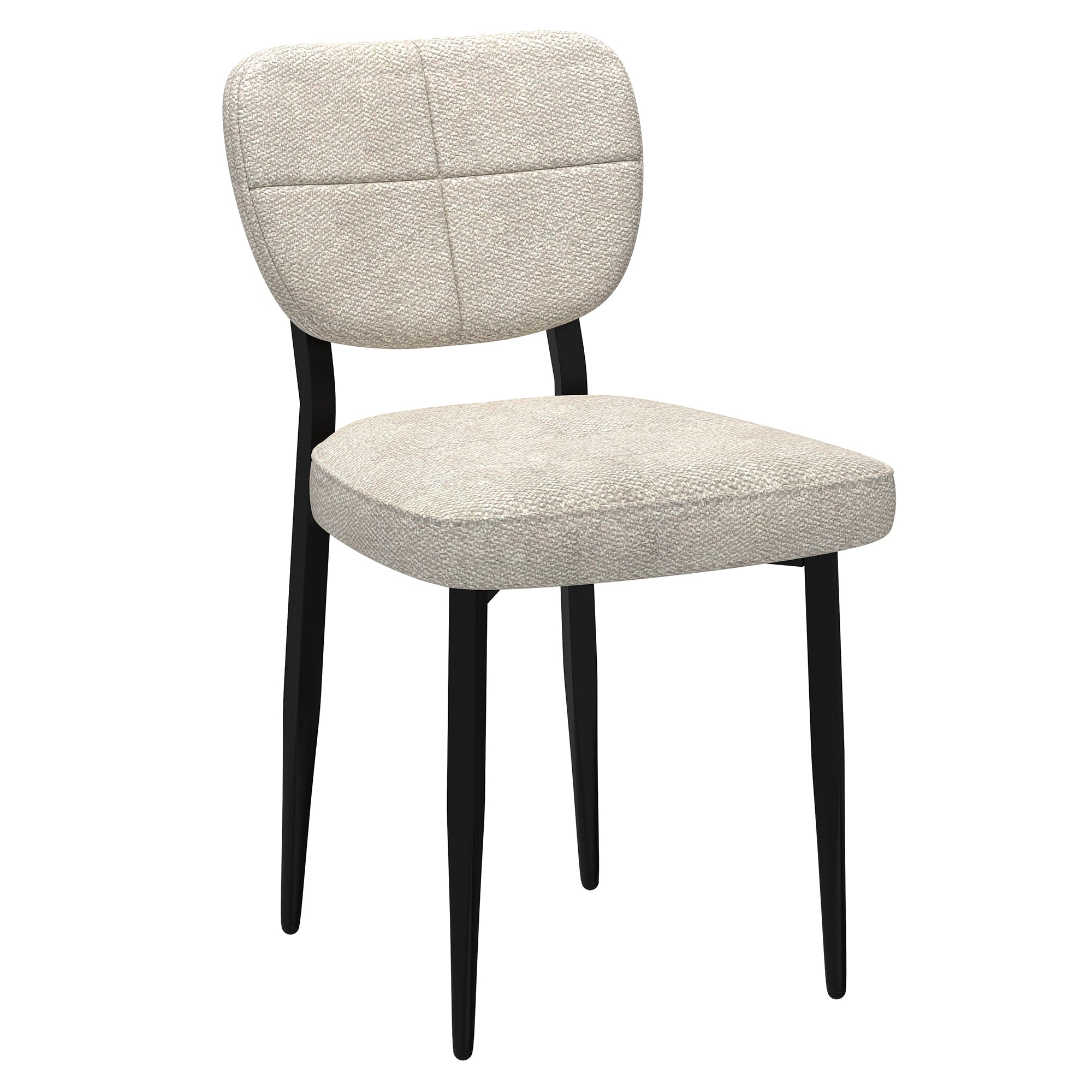Chaise de salle à manger Zeke, lot de 2, beige et noir