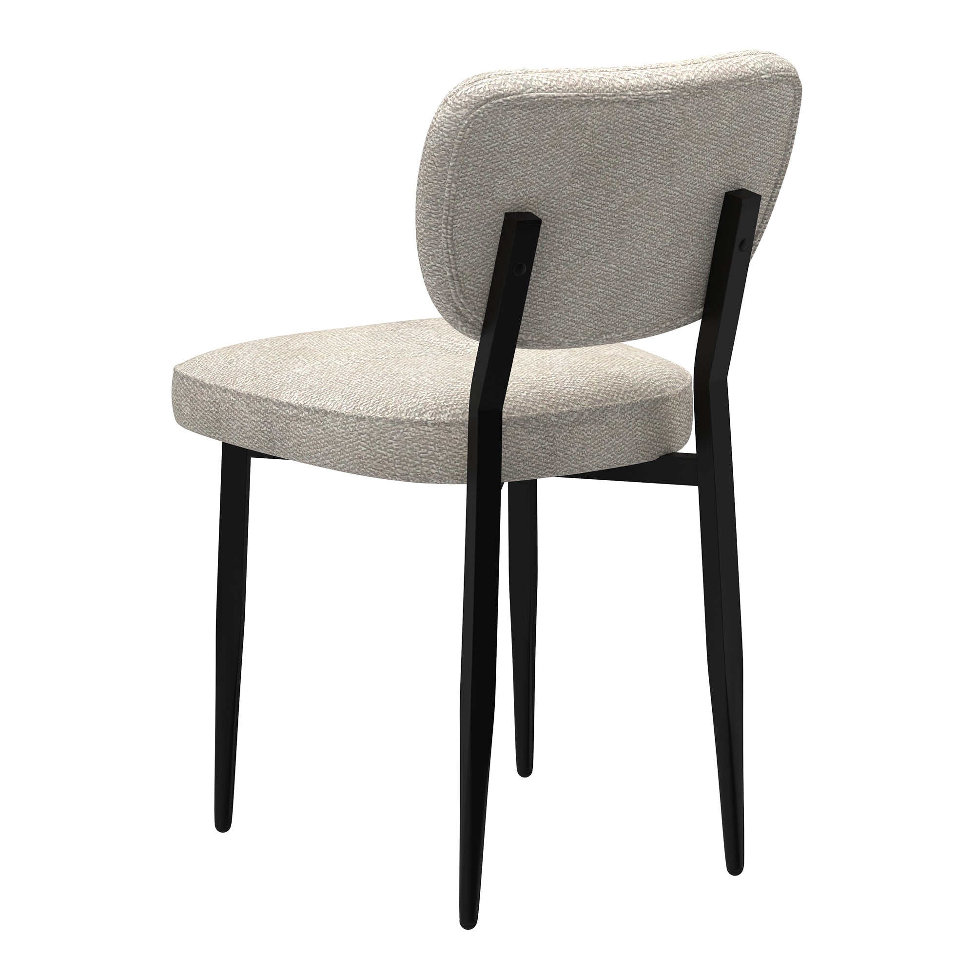 Chaise de salle à manger Zeke, lot de 2, beige et noir
