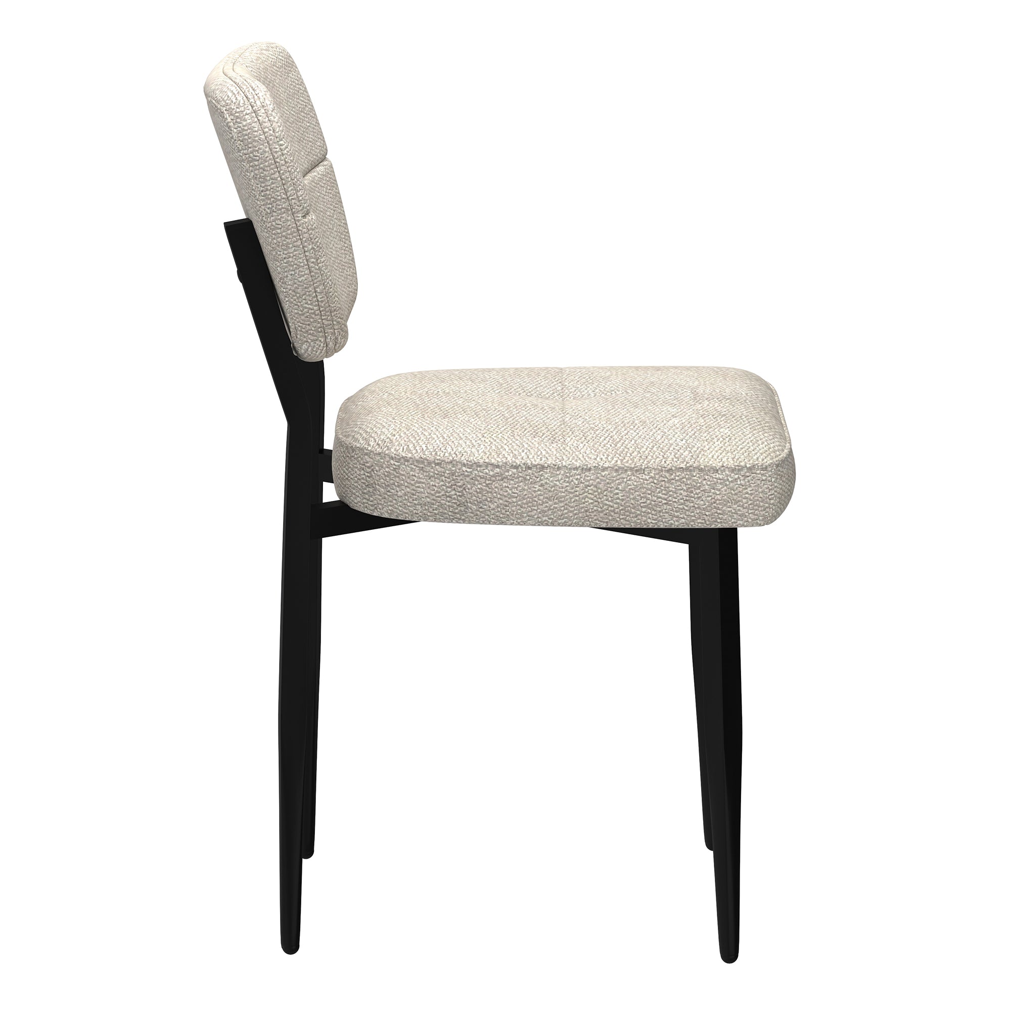 Chaise de salle à manger Zeke, lot de 2, beige et noir