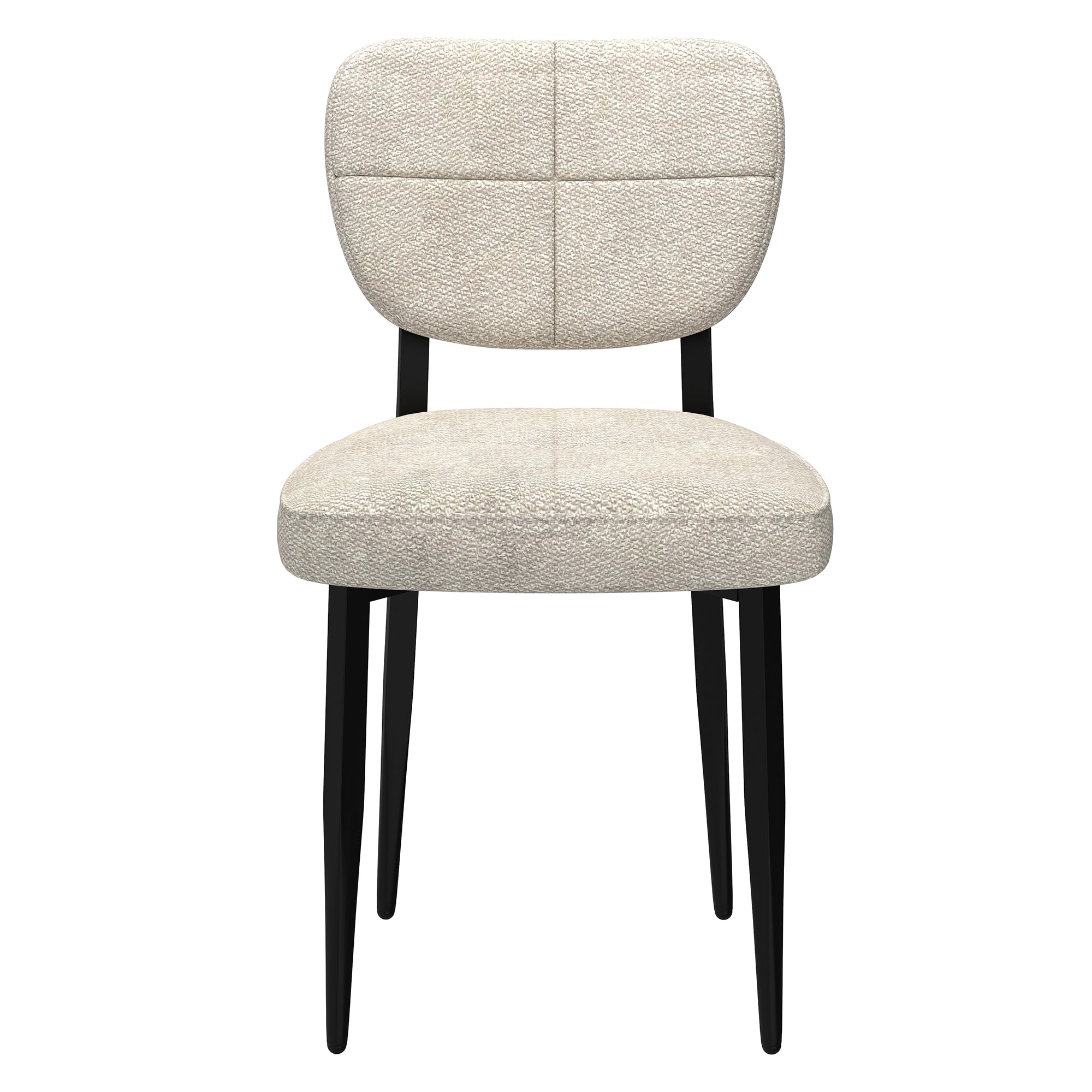 Chaise de salle à manger Zeke, lot de 2, beige et noir