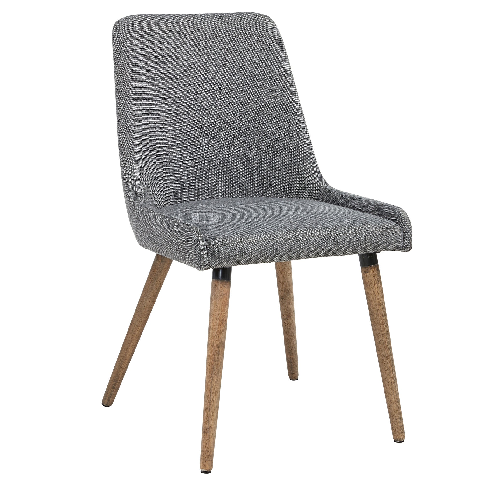 Chaise de salle à manger Mia, lot de 2, gris foncé et pieds gris