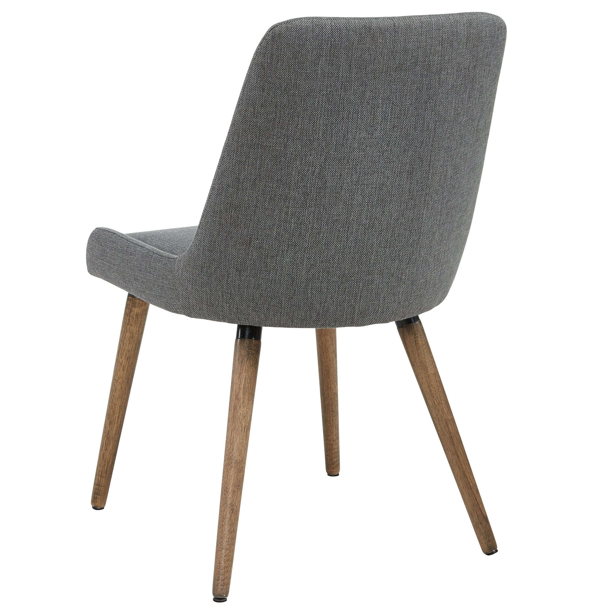 Chaise de salle à manger Mia, lot de 2, gris foncé et pieds gris