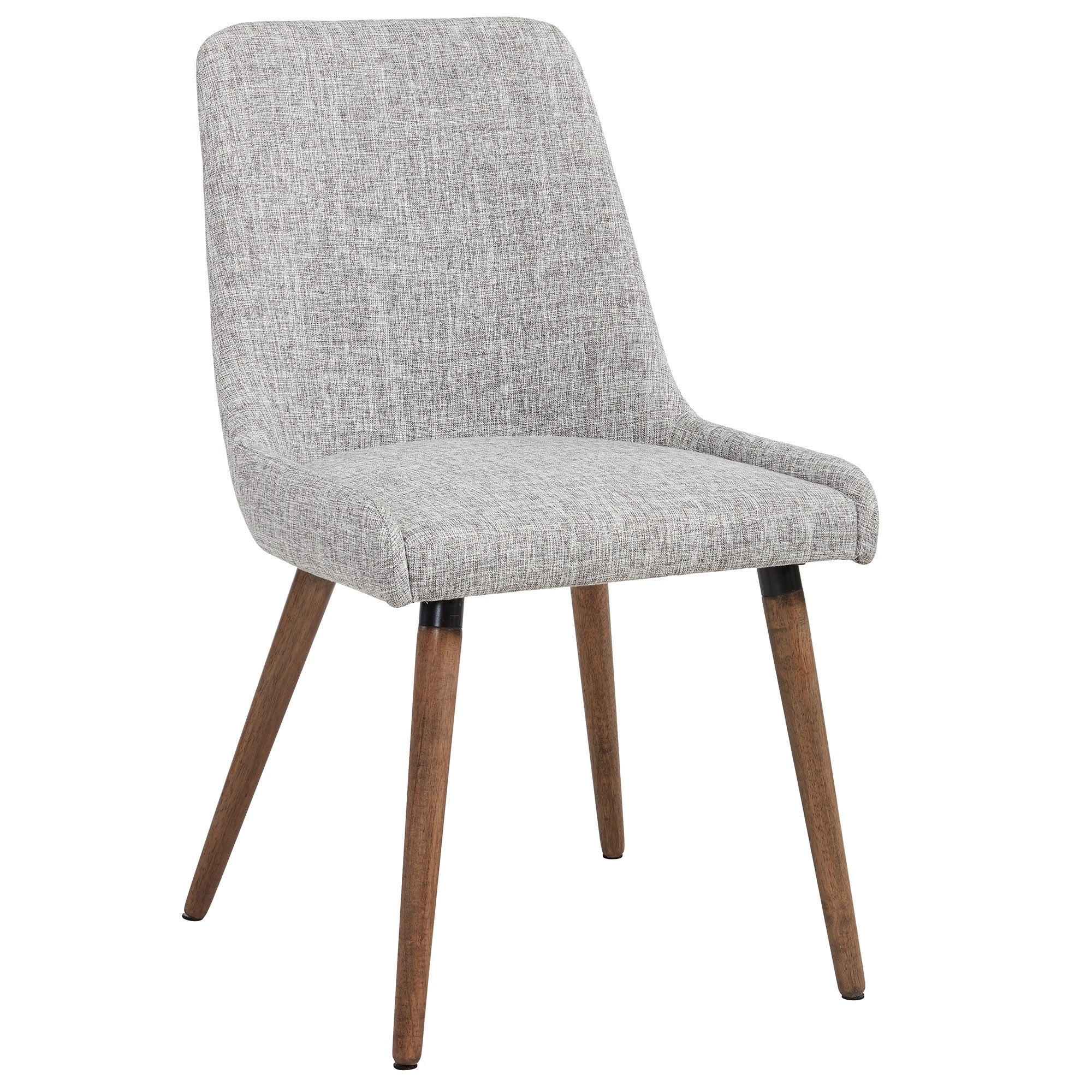 Chaise de salle à manger Mia, lot de 2, gris foncé et pieds gris