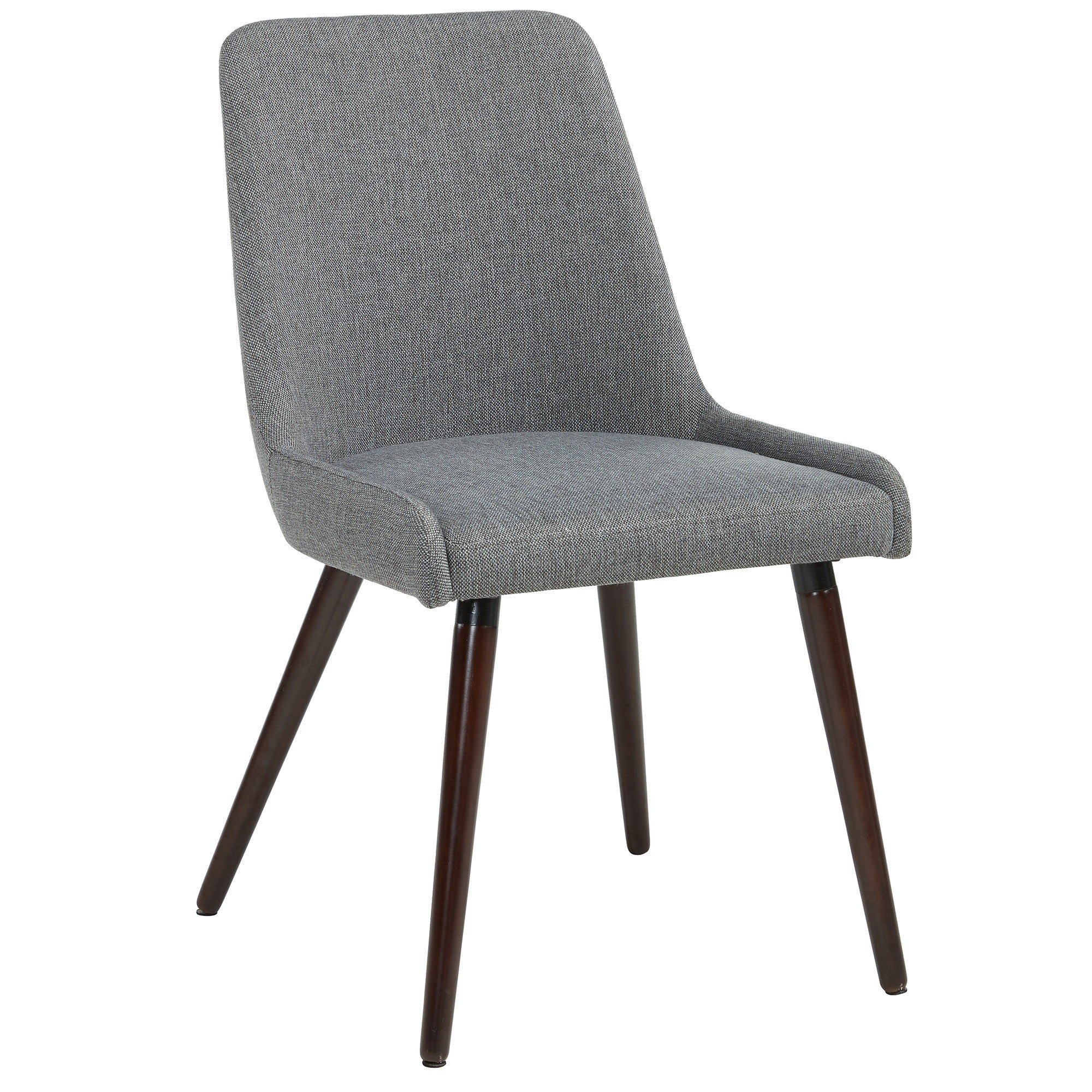 Chaise de salle à manger Mia, lot de 2, gris foncé et pieds gris