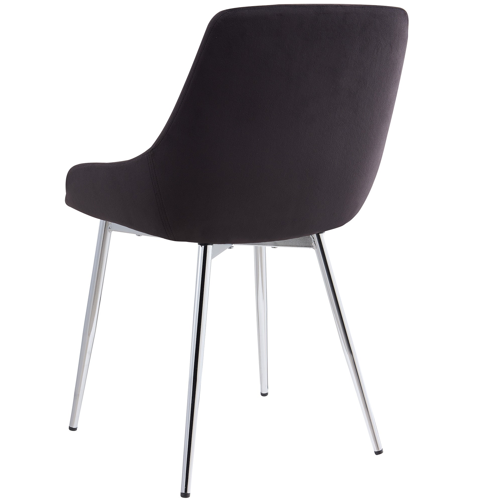 Chaise d'appoint Cassidy, lot de 2, noir et chrome