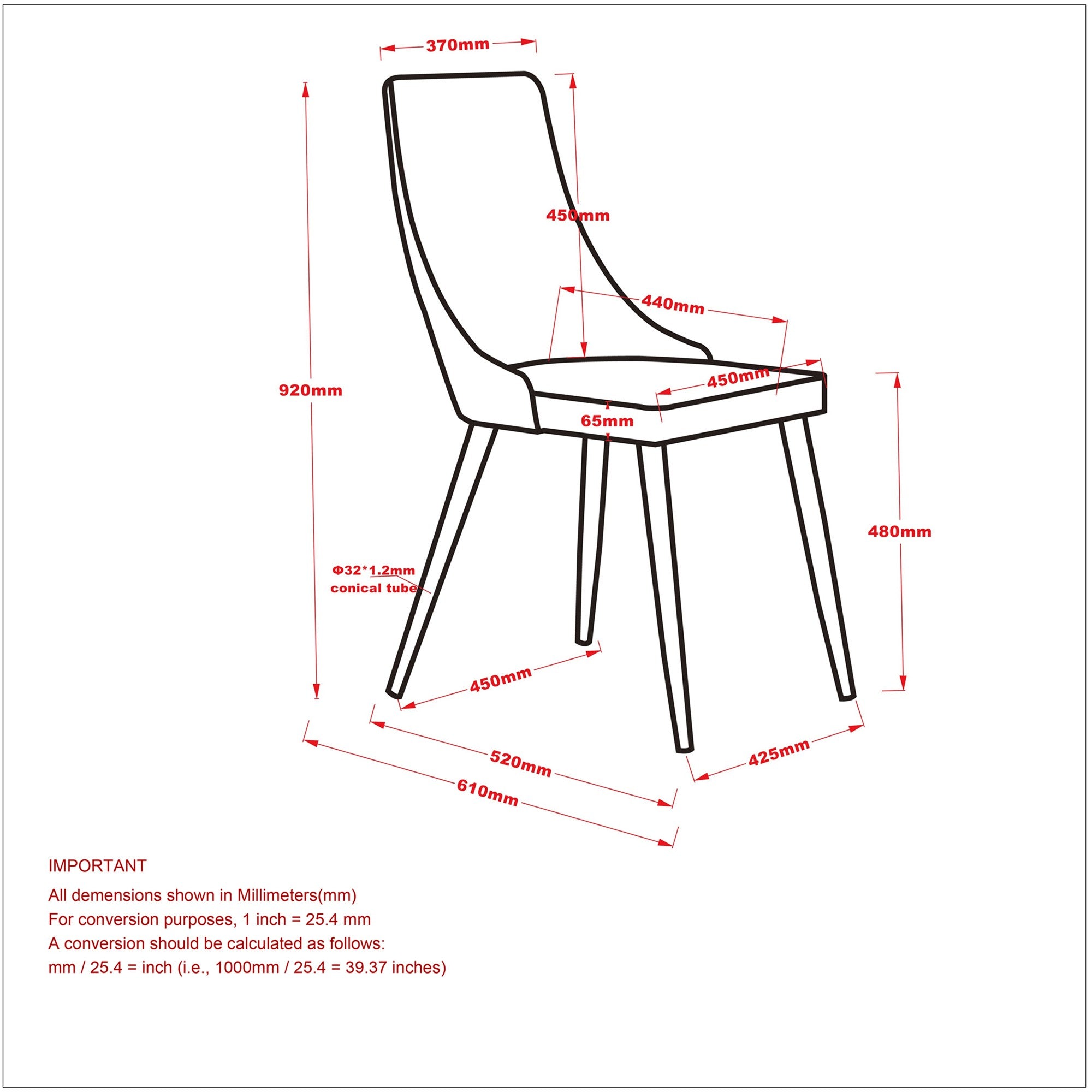 Chaise de salle à manger Carmilla, lot de 2, noir et or vieilli