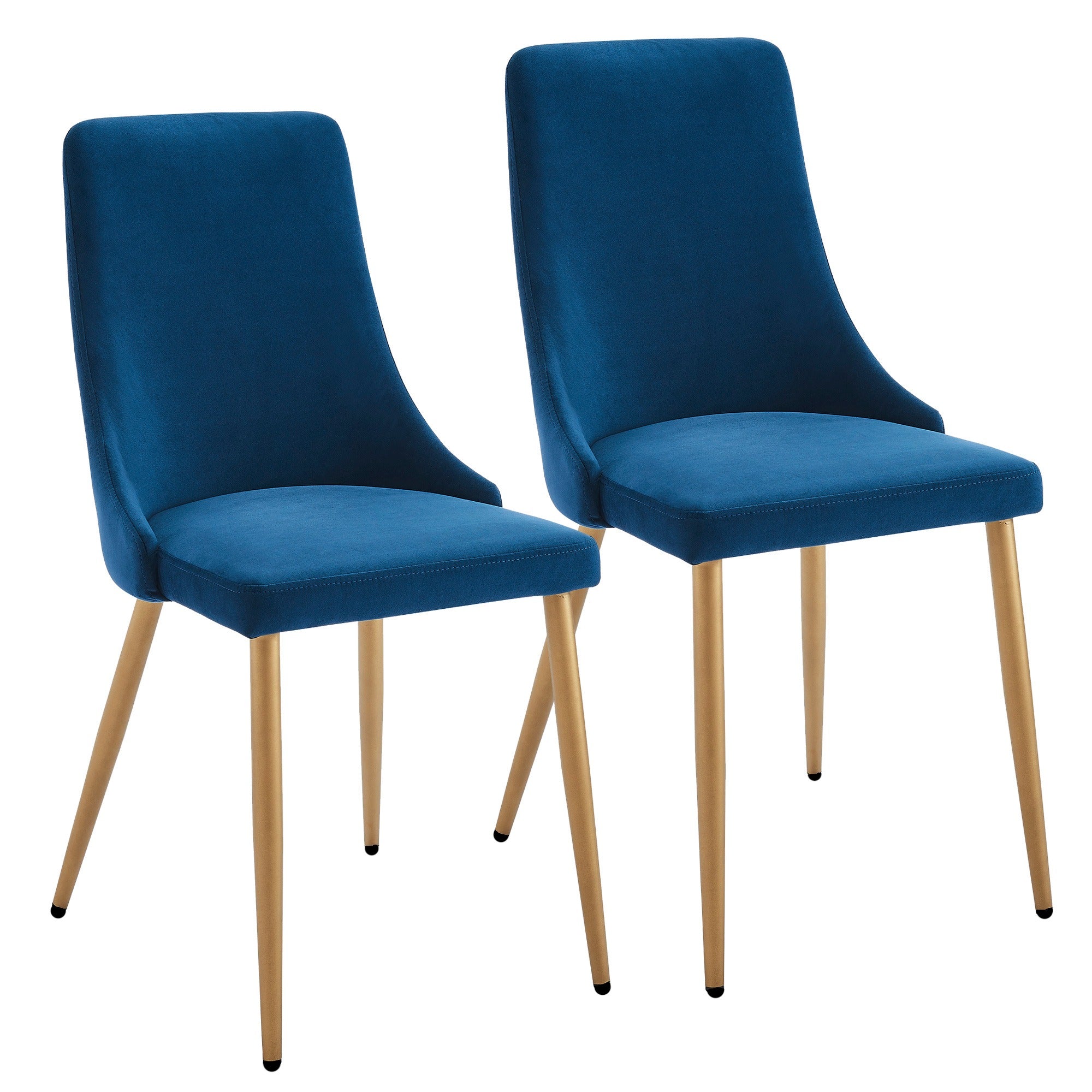 Chaise de salle à manger Carmilla, lot de 2, noir et or vieilli