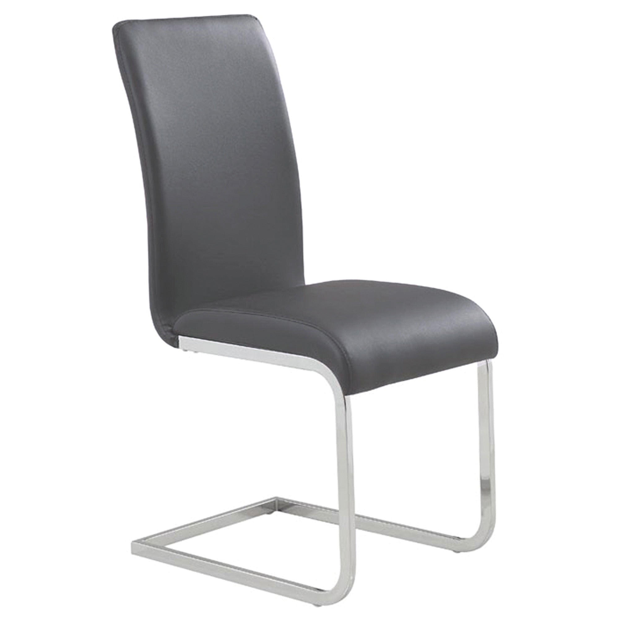 Chaise de salle à manger Maxim, lot de 2, noir et chrome