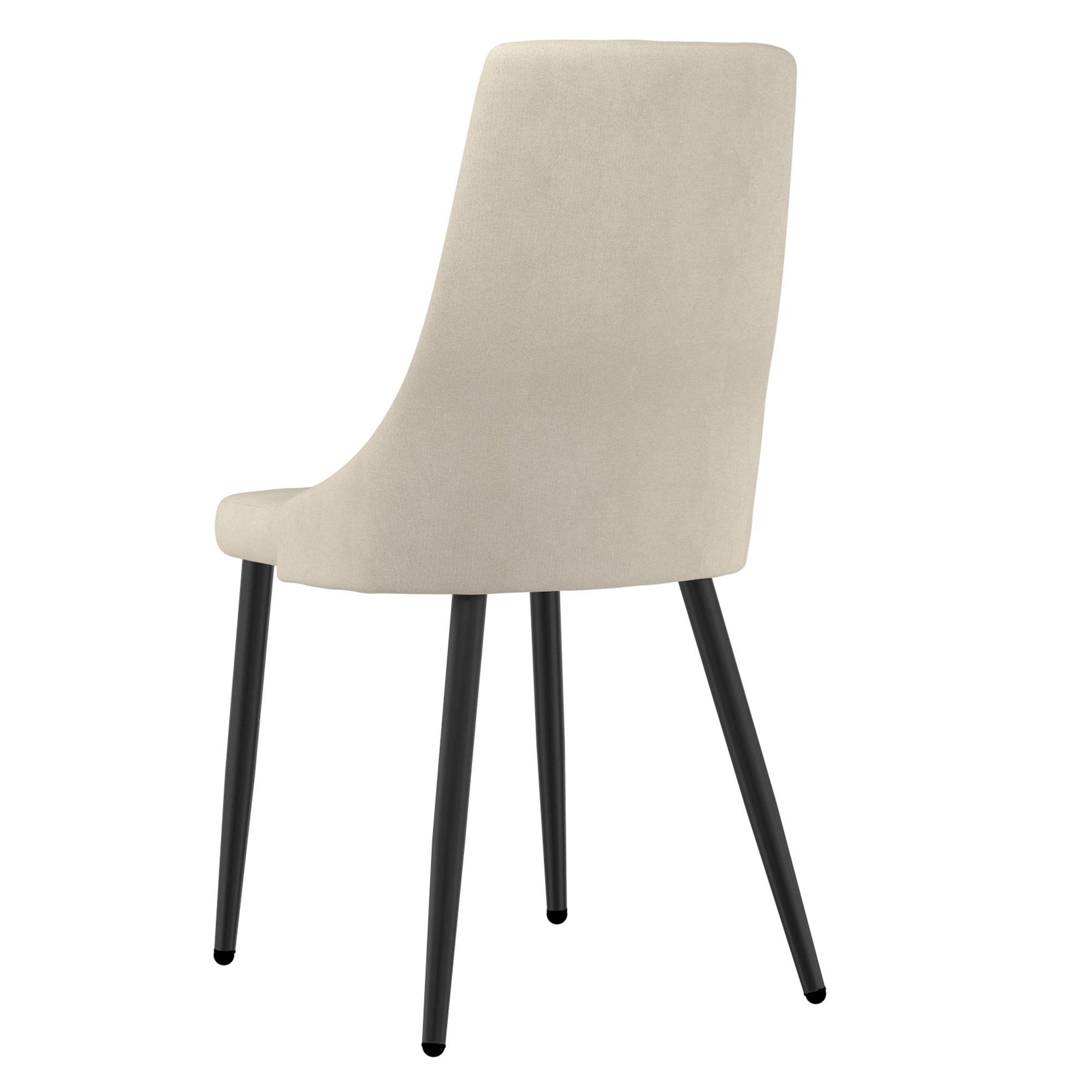 Chaises de salle à manger Venice, lot de 2, beige et noir