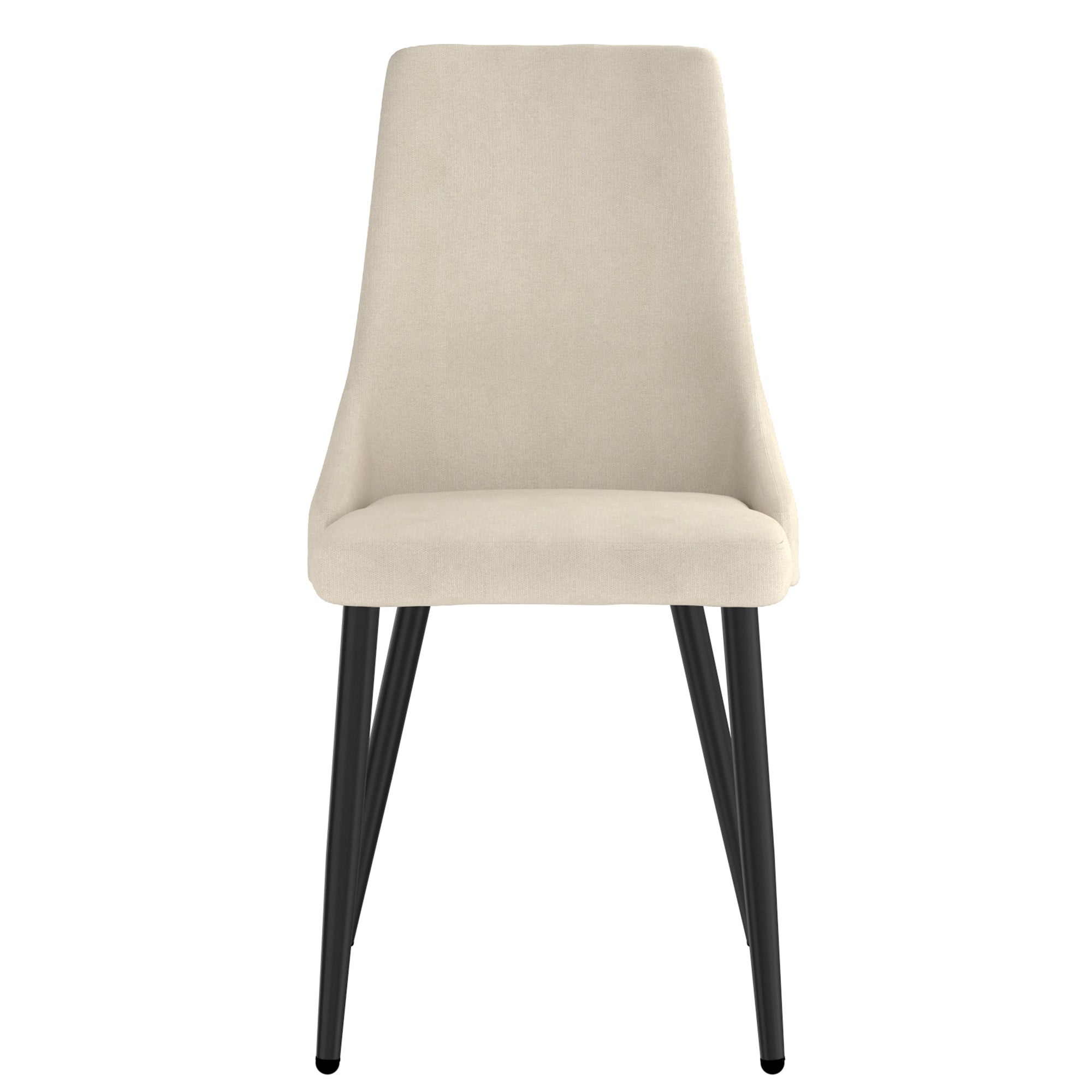 Chaises de salle à manger Venice, lot de 2, beige et noir
