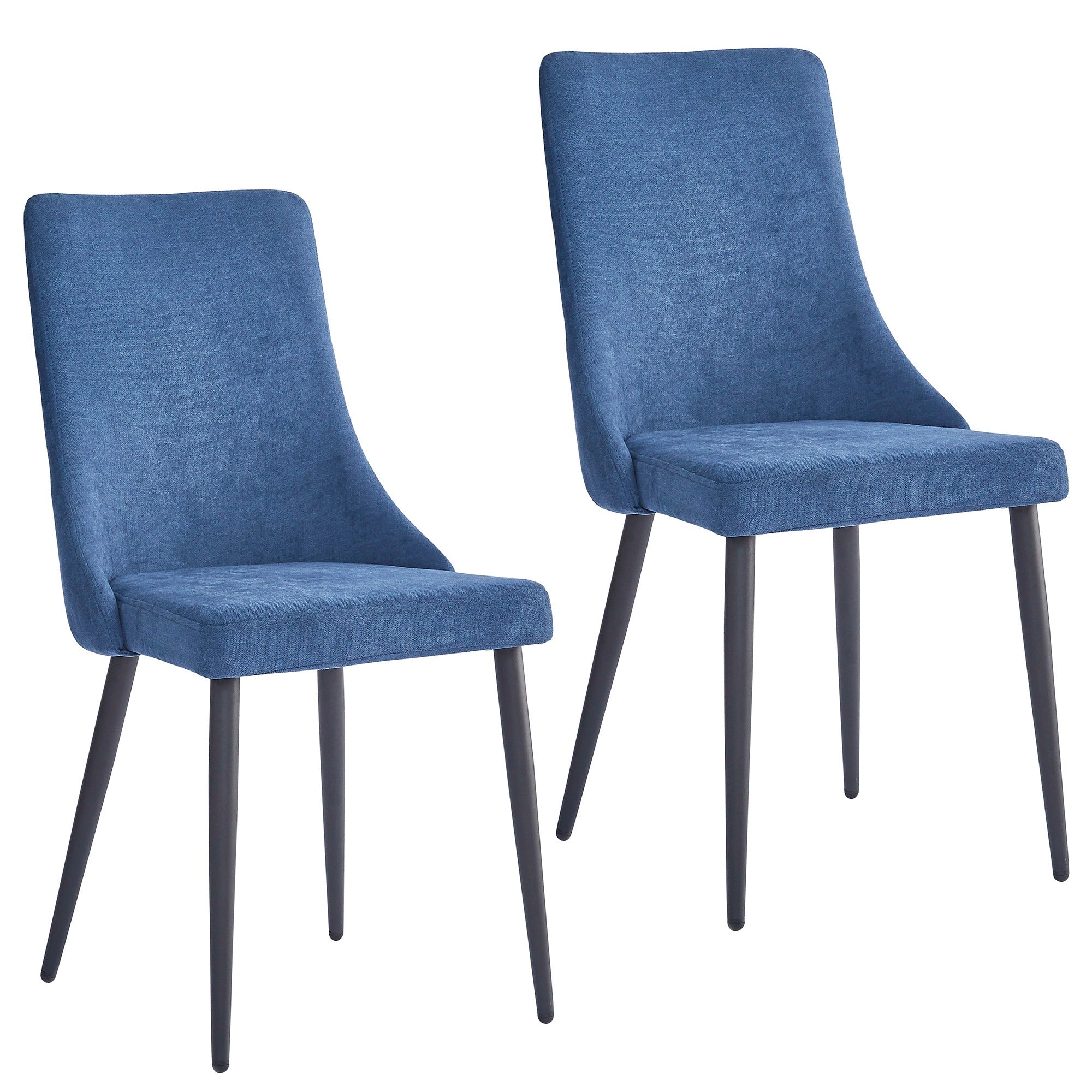 Chaises de salle à manger Venice, lot de 2, beige et noir