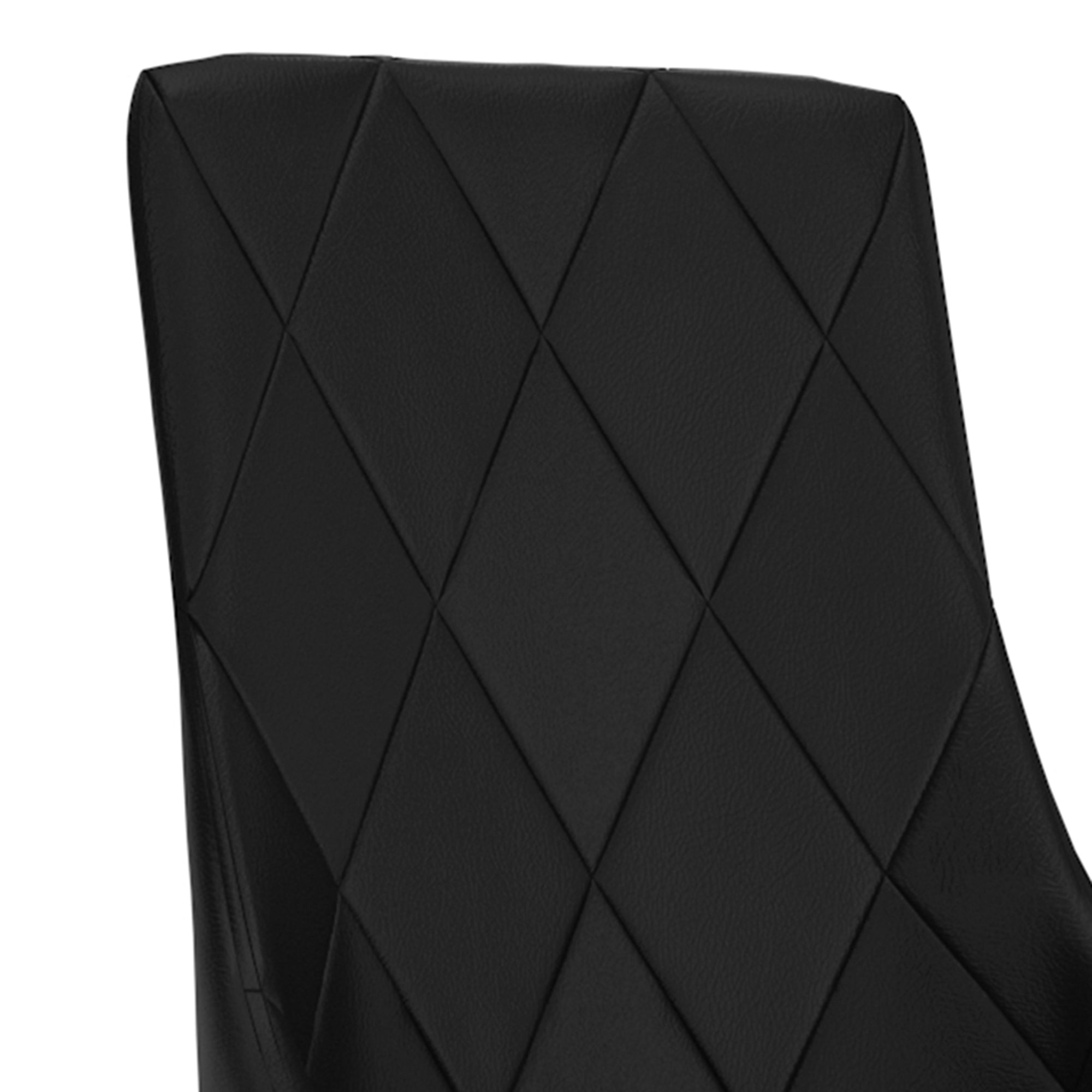 Chaise de salle à manger Antoine, lot de 2, noir et or vieilli