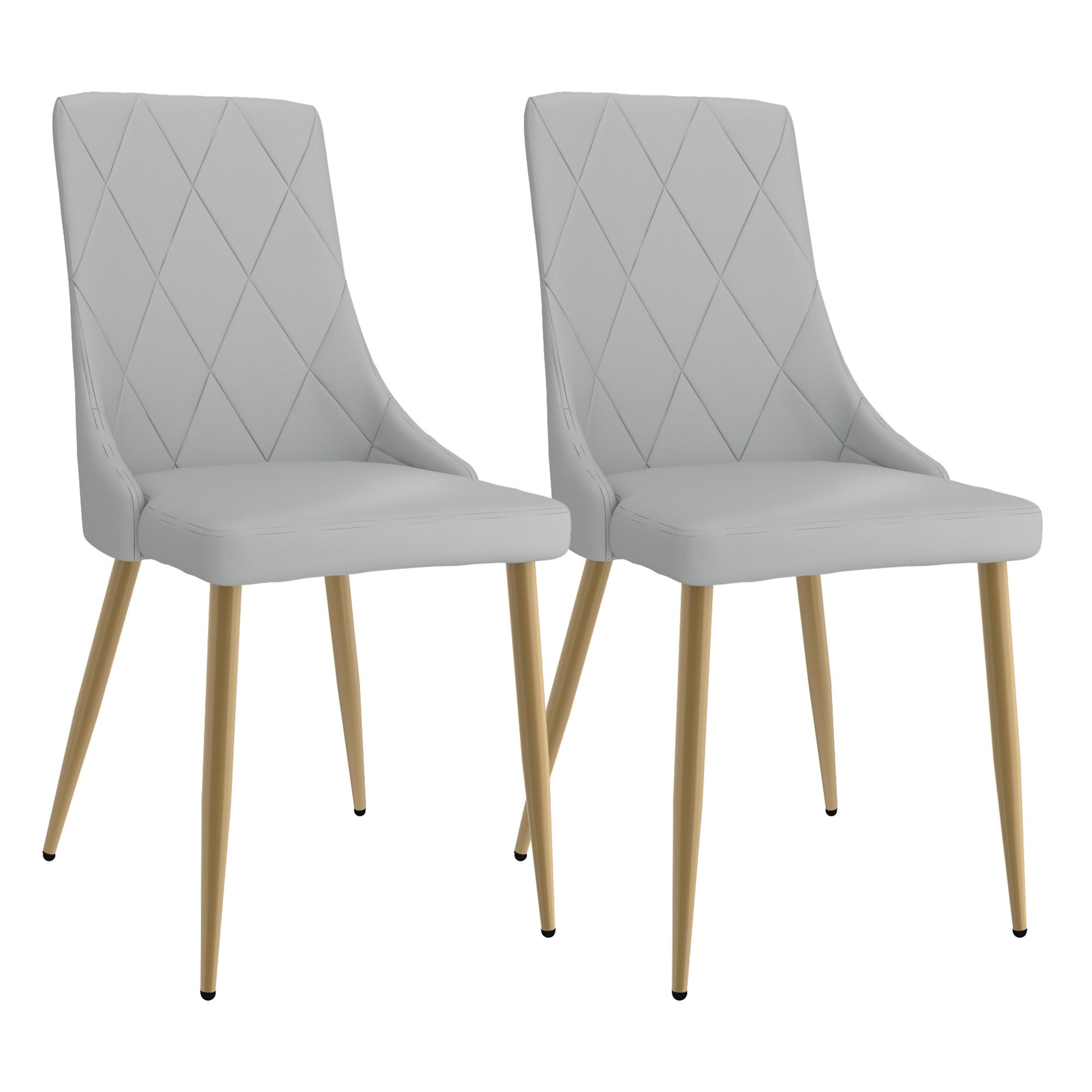 Chaise de salle à manger Antoine, lot de 2, noir et or vieilli