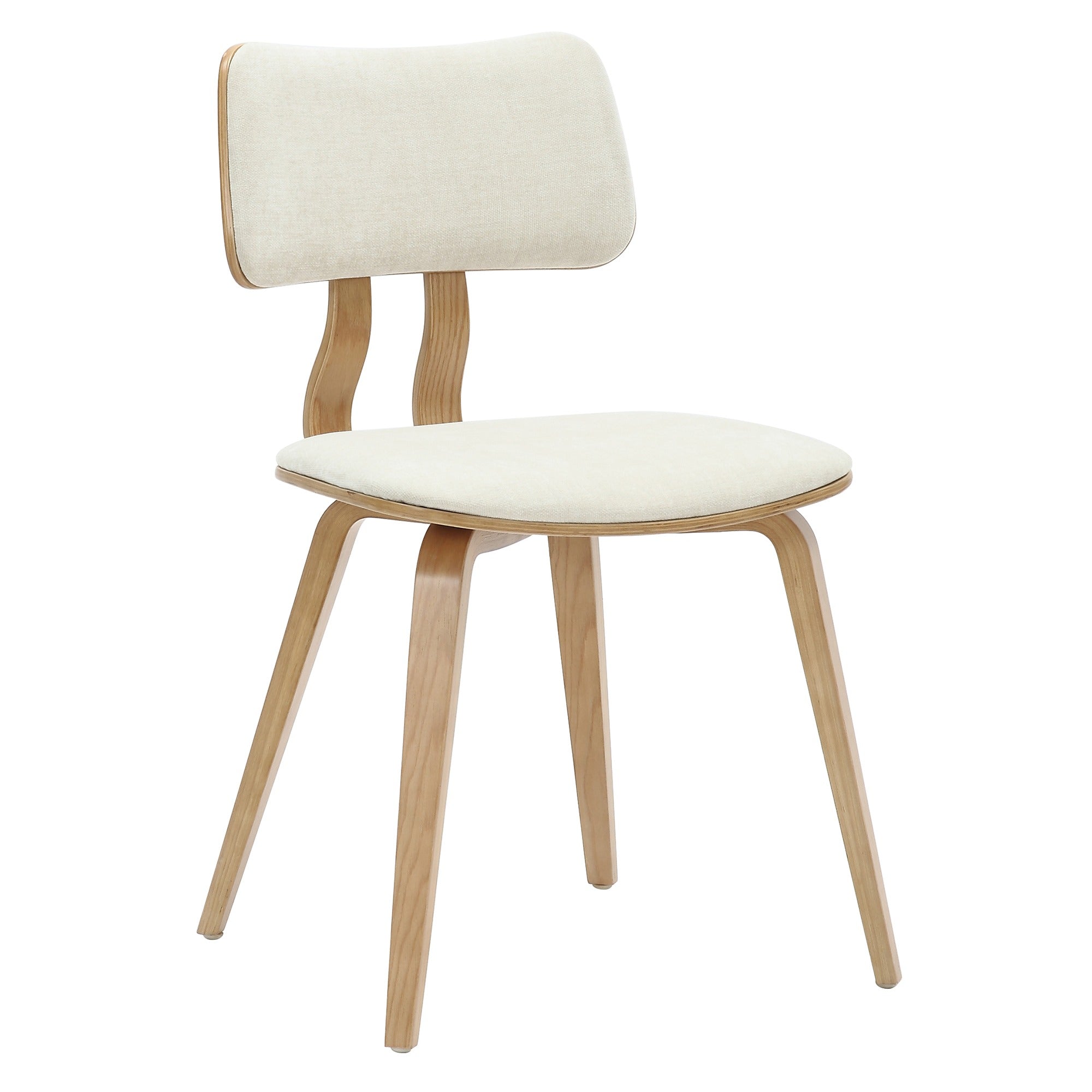 Chaise de salle à manger Zuni en similicuir noir et noyer