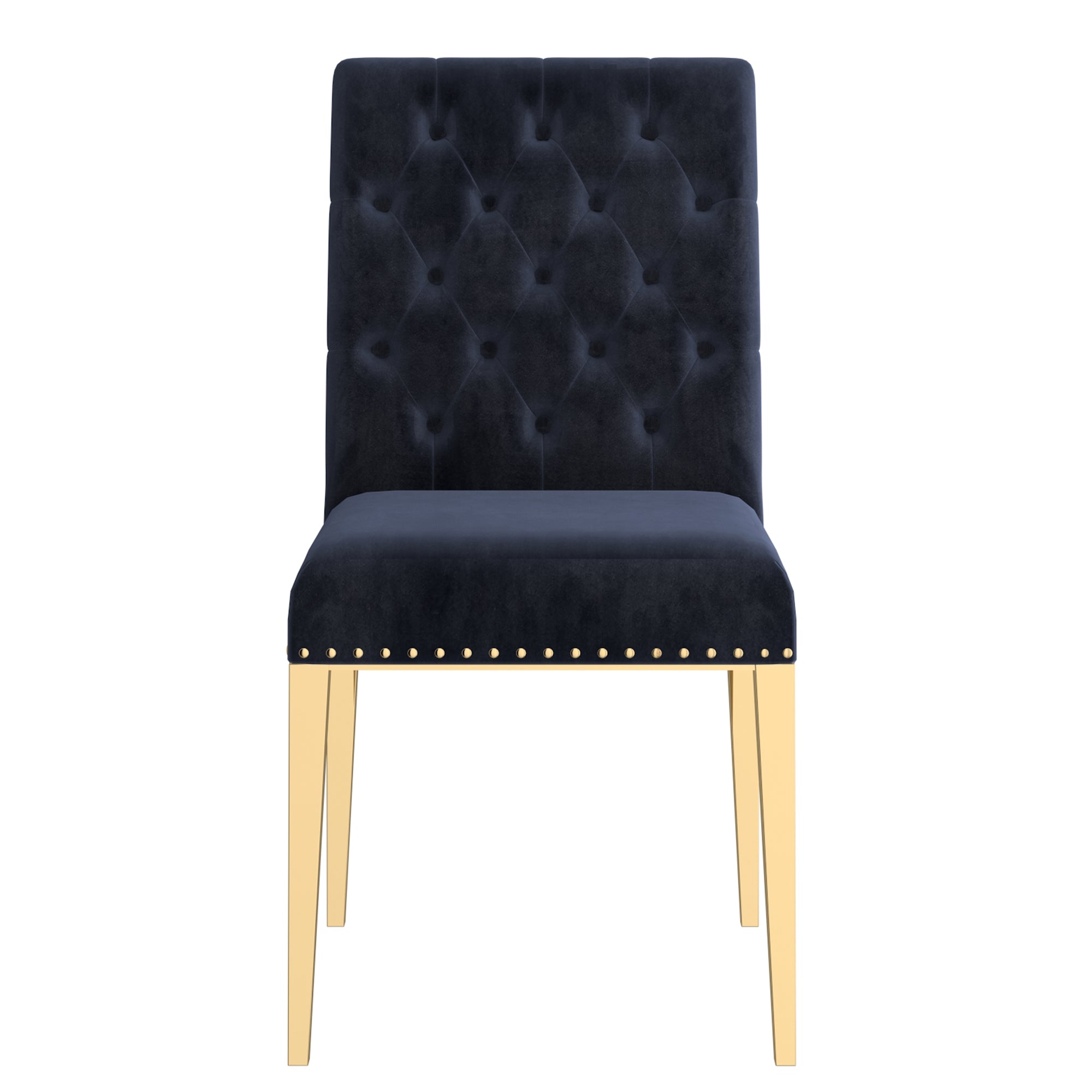 Chaise de salle à manger Azul, lot de 2, noir et or