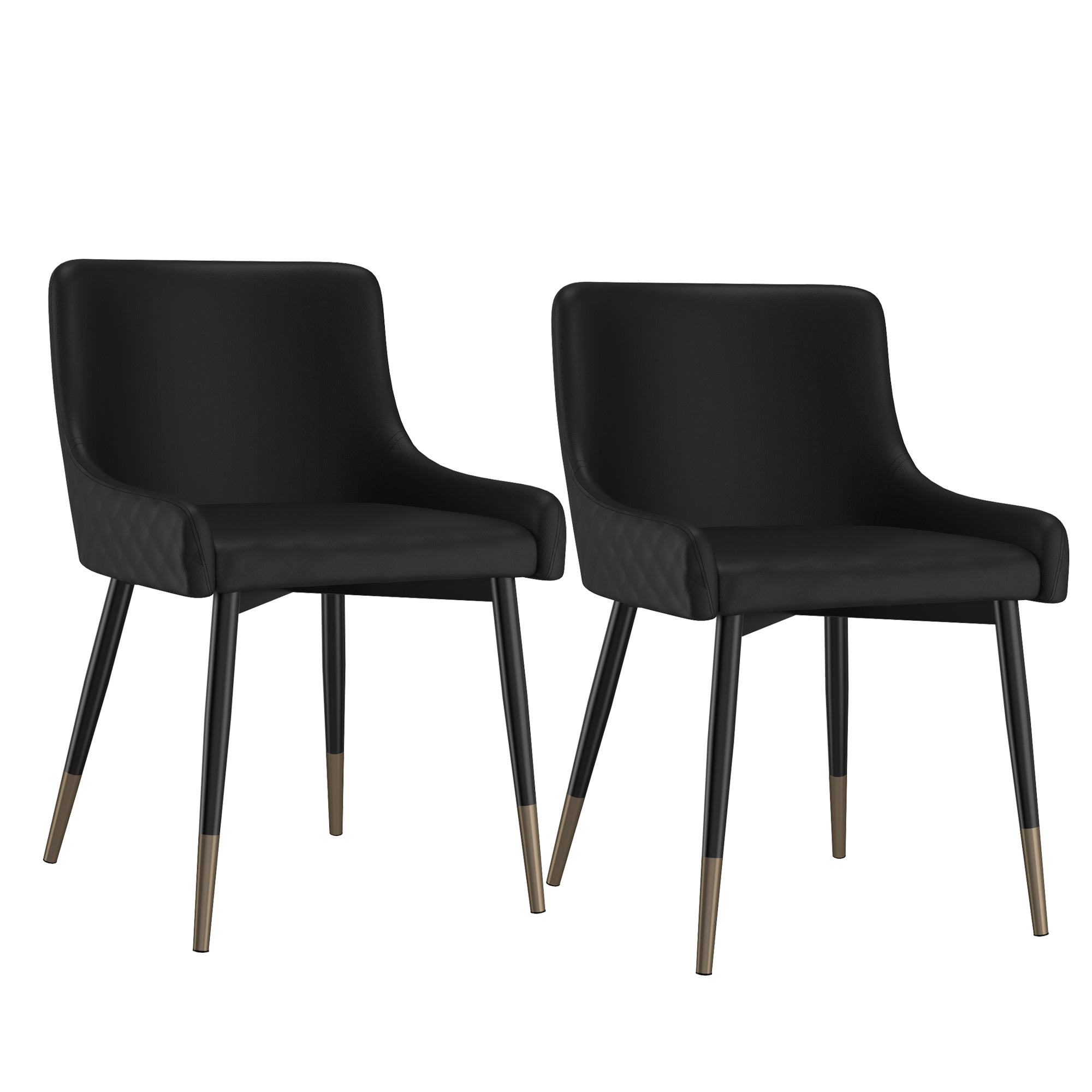 Chaise de salle à manger Xander, lot de 2, noir