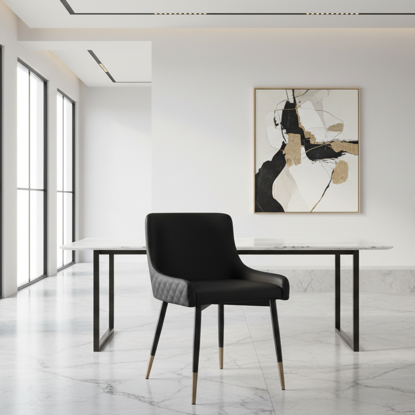 Chaise de salle à manger Xander, lot de 2, noir