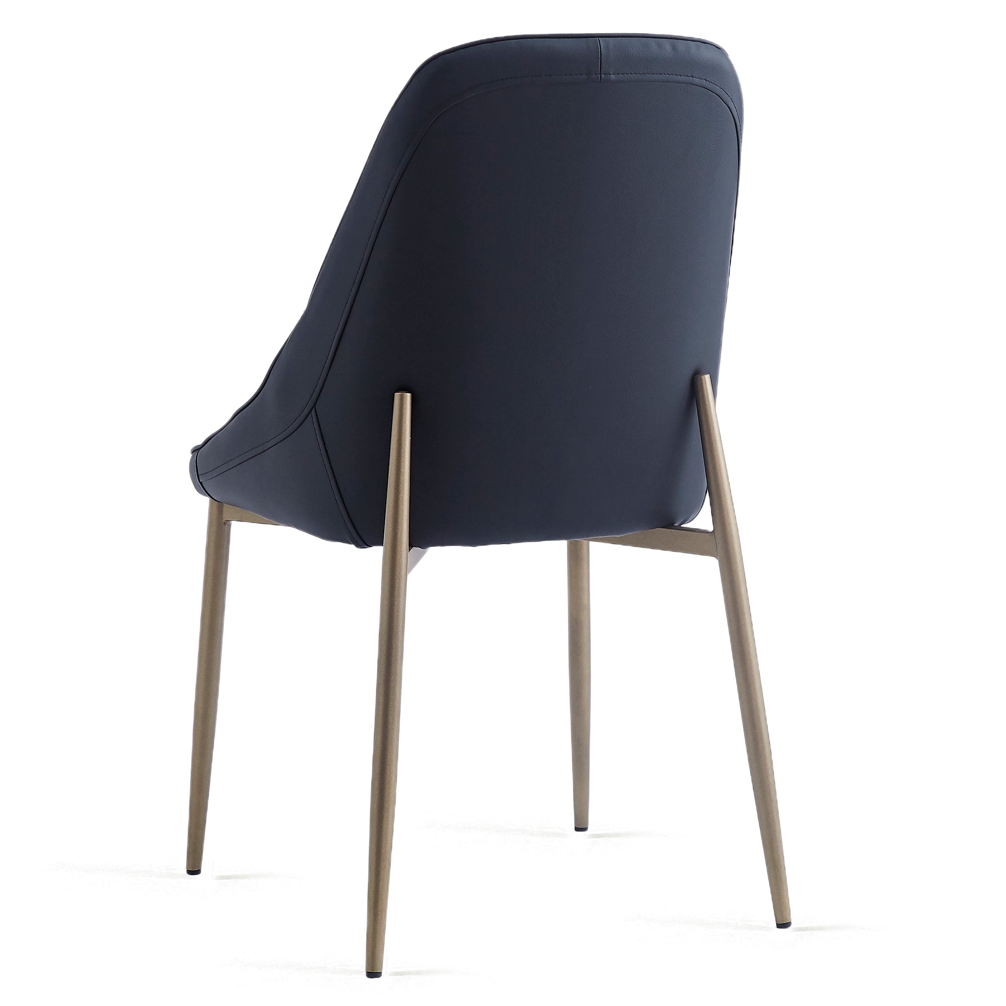 Chaise de salle à manger Cleo, lot de 2, en noir et or vieilli