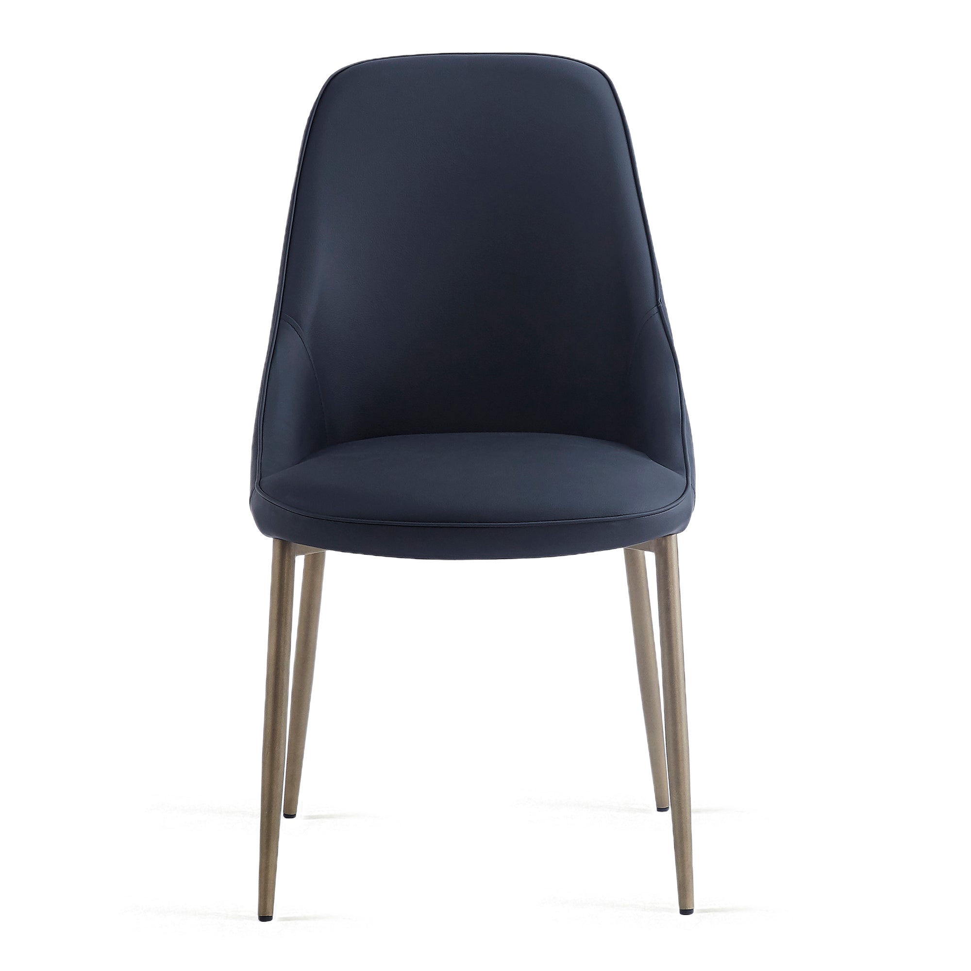 Chaise de salle à manger Cleo, lot de 2, en noir et or vieilli
