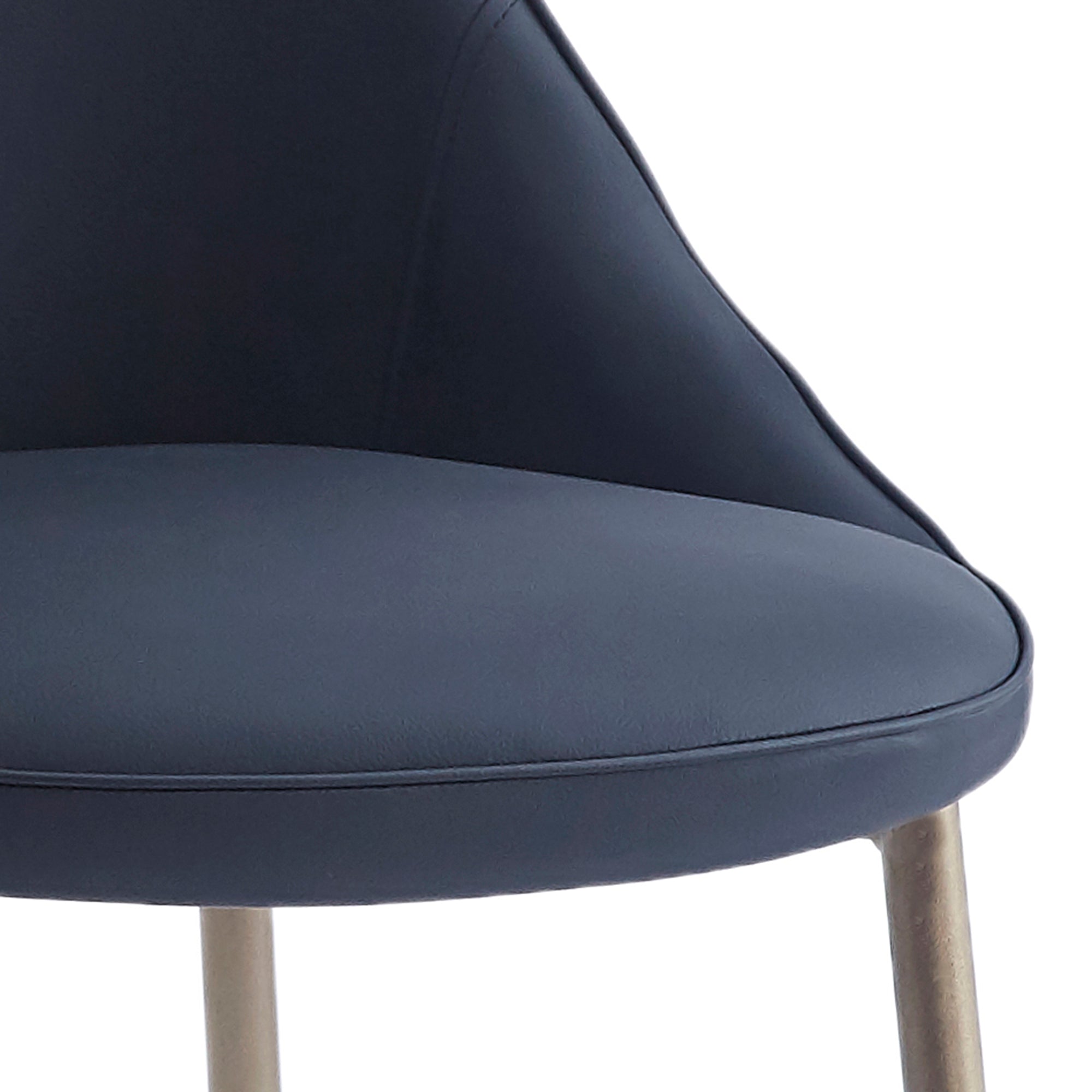 Chaise de salle à manger Cleo, lot de 2, en noir et or vieilli