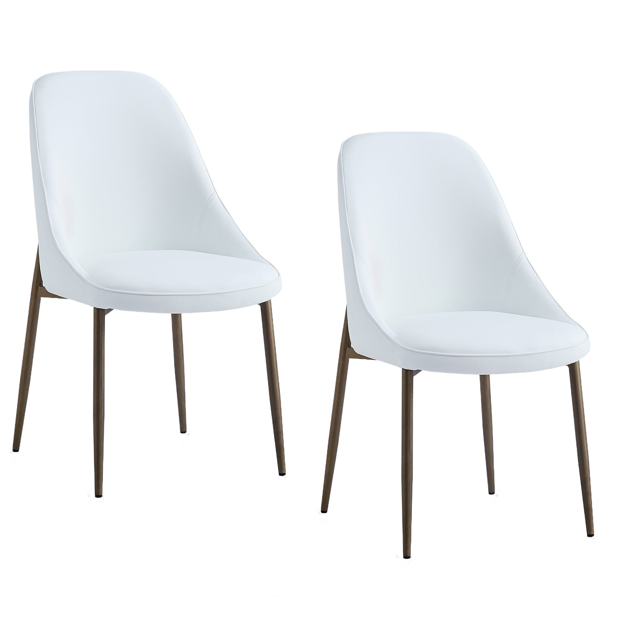 Chaise de salle à manger Cleo, lot de 2, en noir et or vieilli
