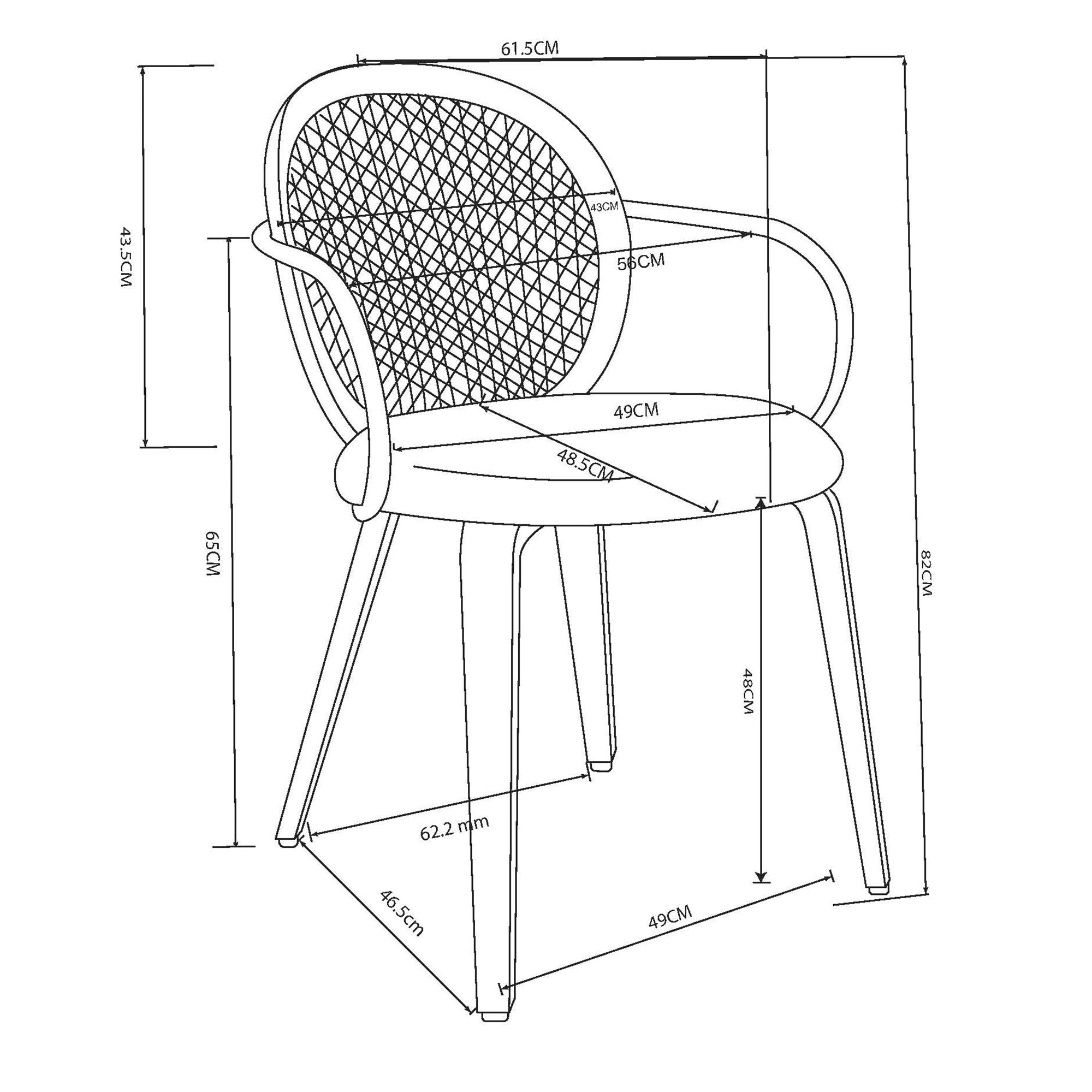 Chaise de salle à manger Bexley, lot de 2