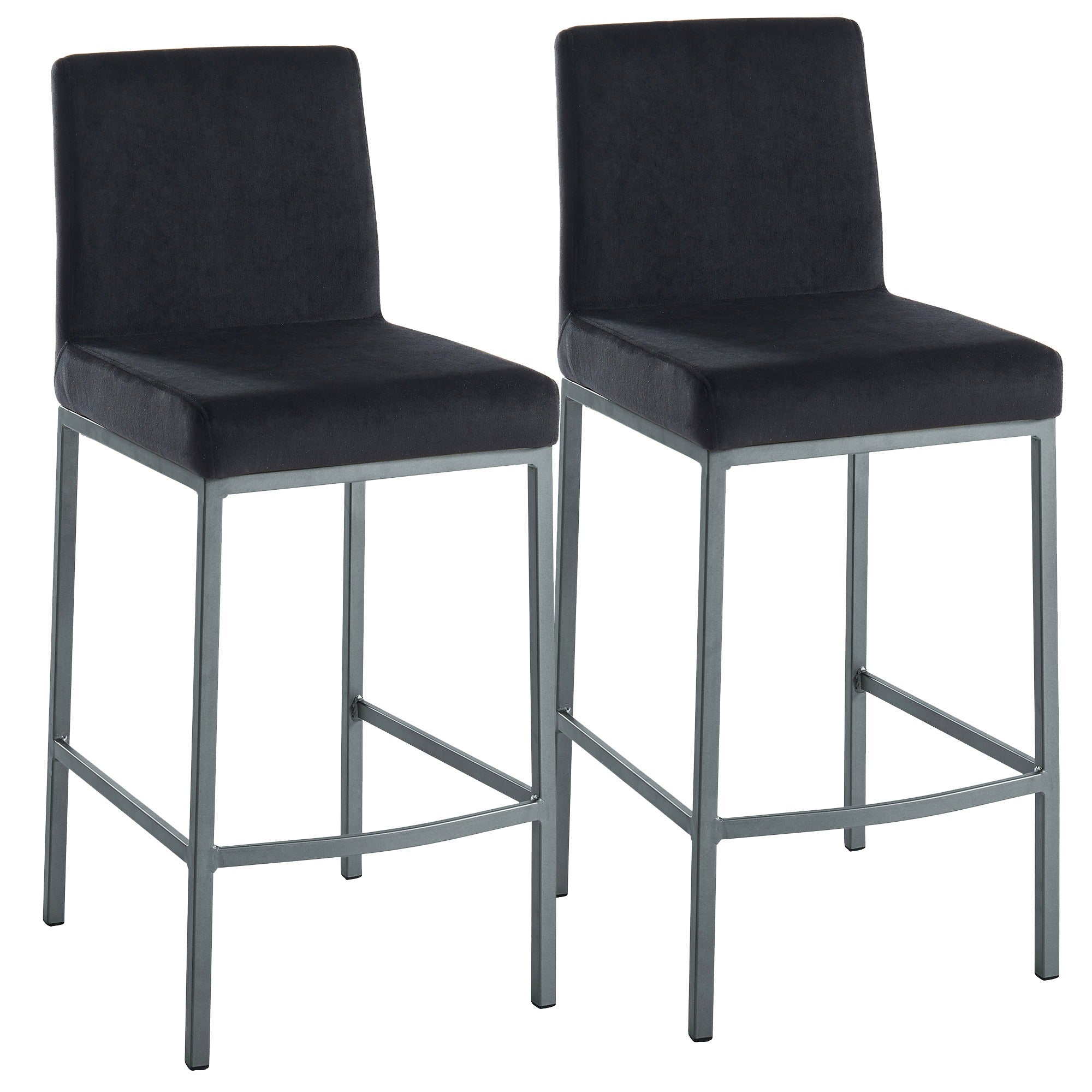 Diego-26" Counter Stool-Grey/Aged Gold, Set of 2