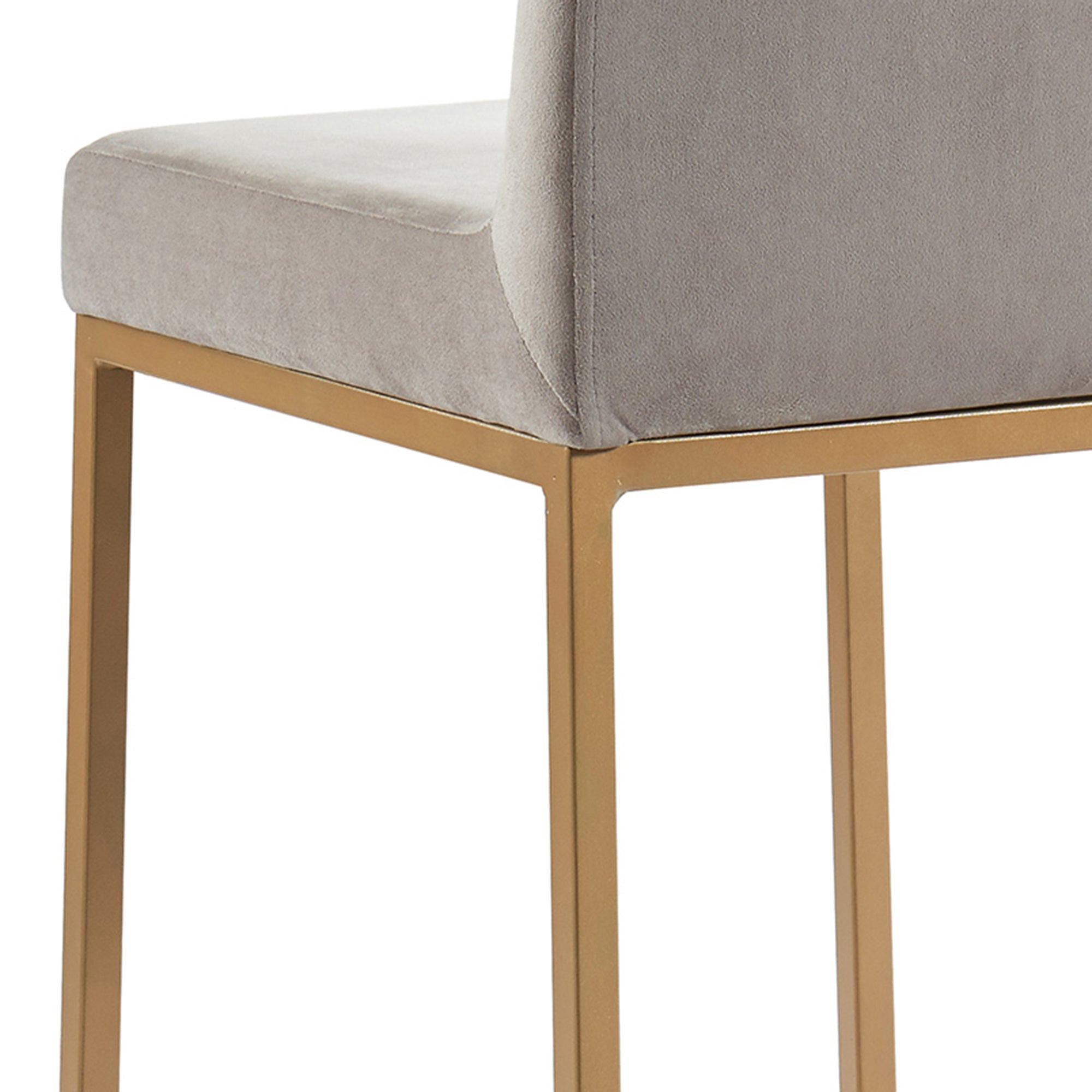 Diego-26" Counter Stool-Grey/Aged Gold, Set of 2