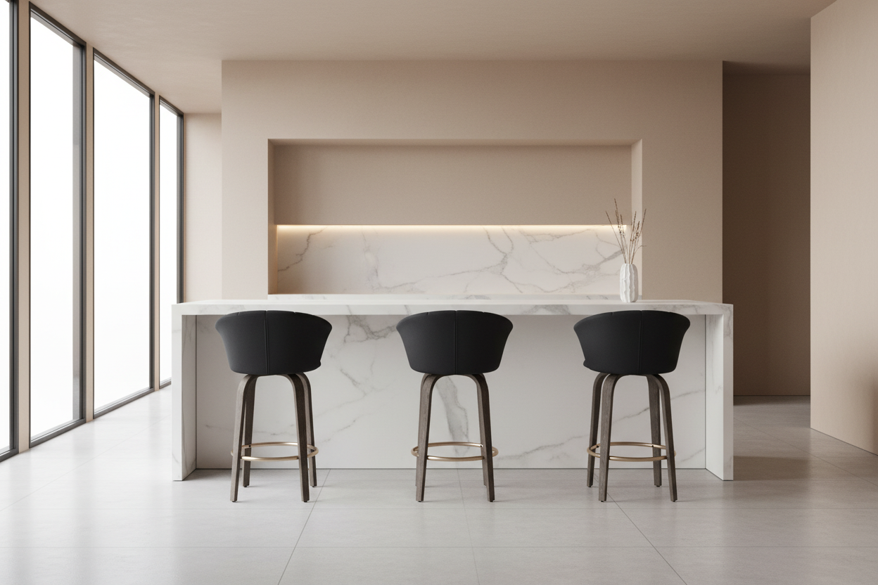 Tula 26" Counter Stool in Black and Washed Oak