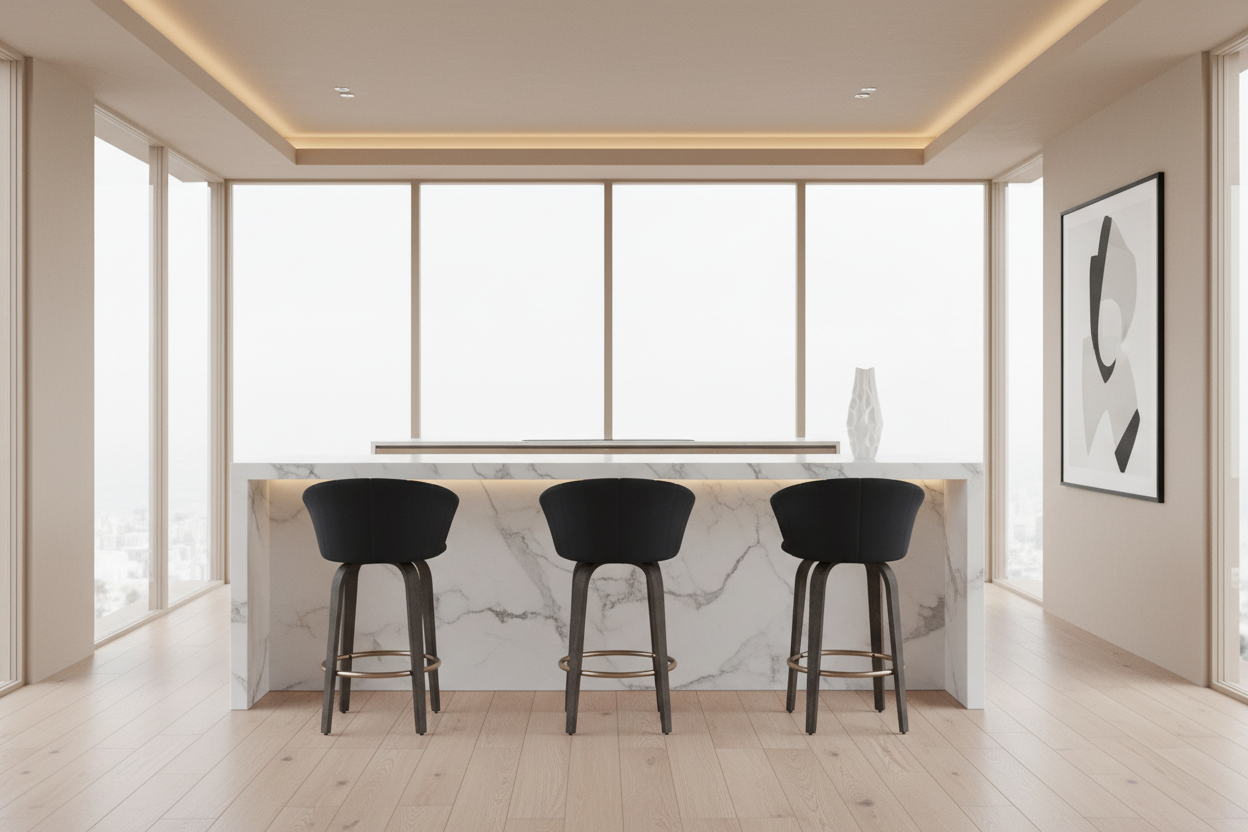 Tula 26" Counter Stool in Black and Washed Oak